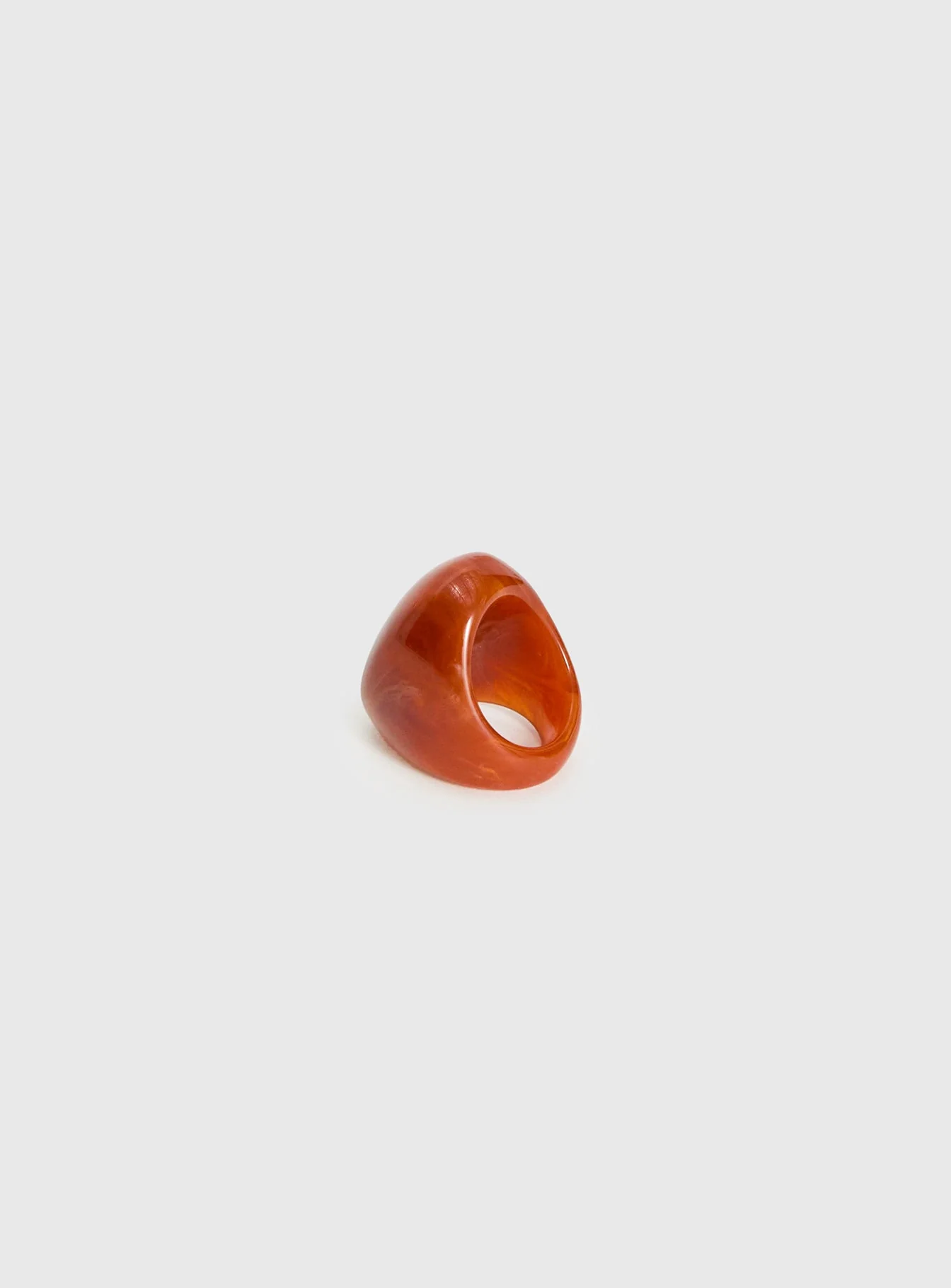 Hailley Resin Statement Ring Brown - Image 3