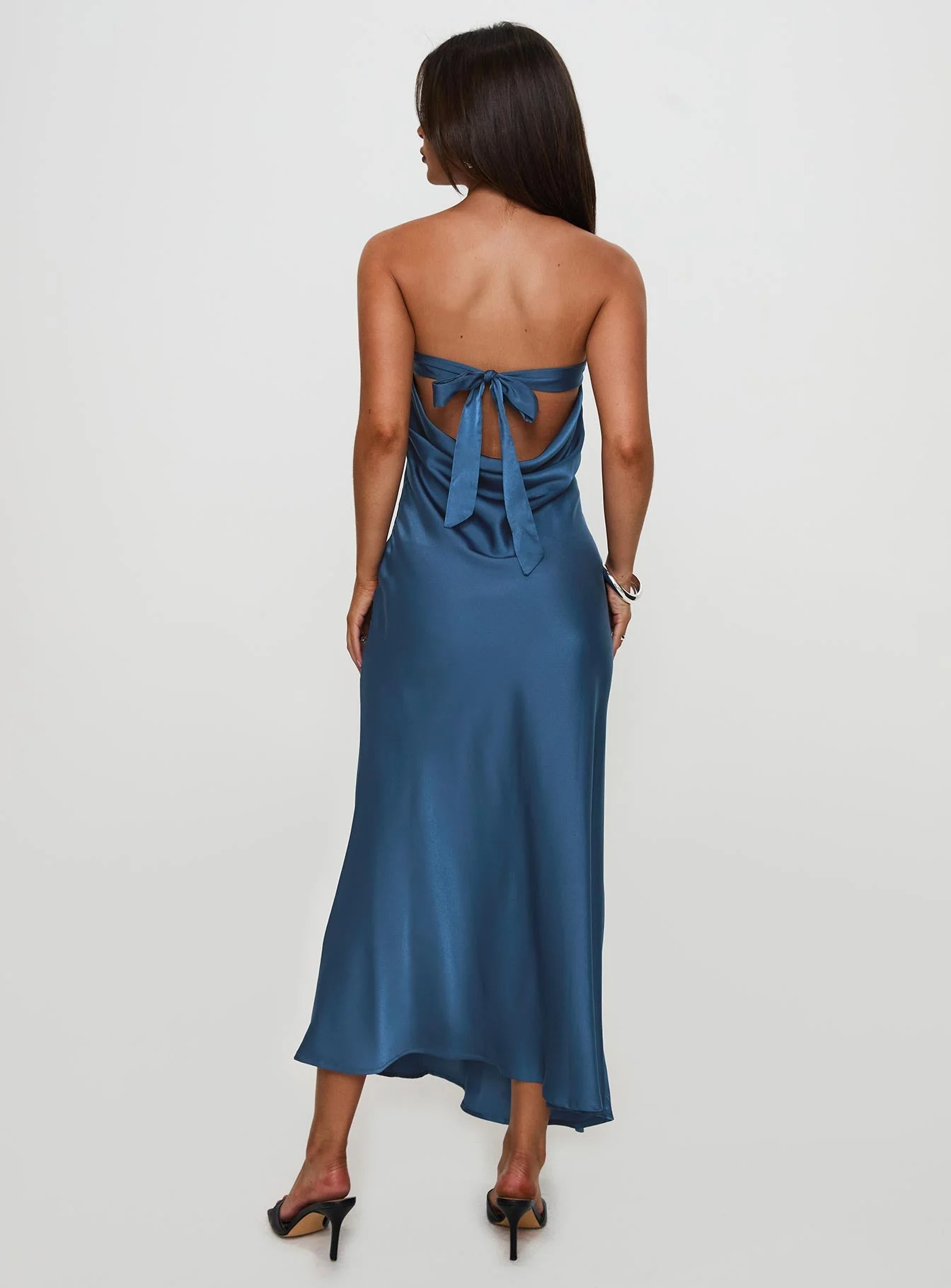 Haley Maxi Dress Mid Blue - Image 10