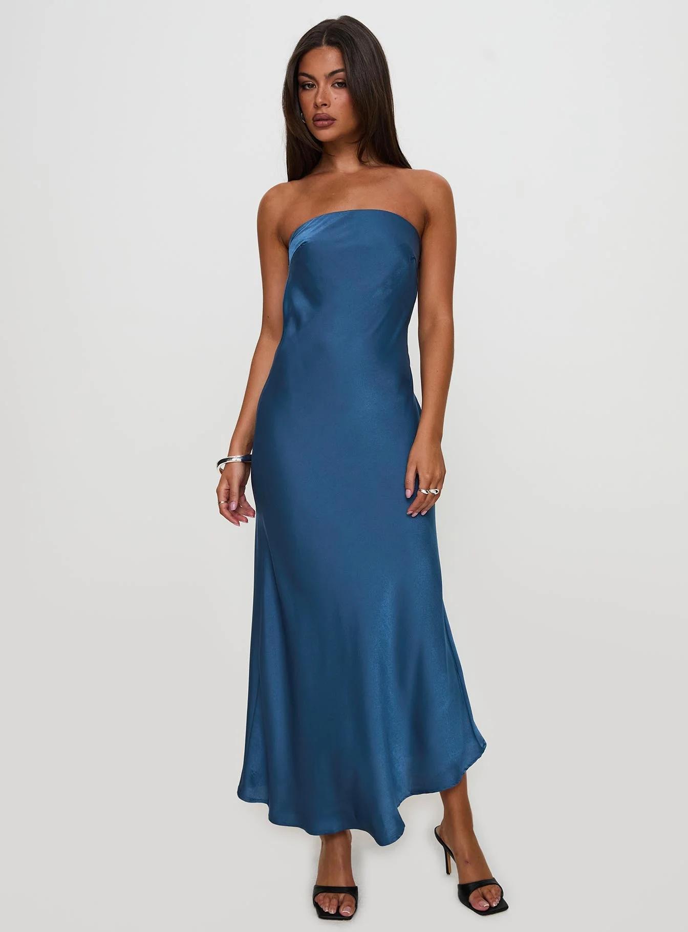 Haley Maxi Dress Mid Blue - Image 7