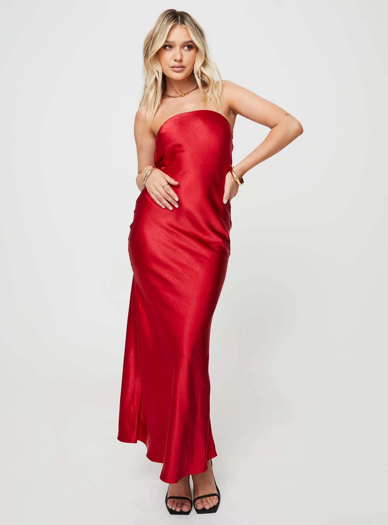 Haley Maxi Dress Red - Image 2
