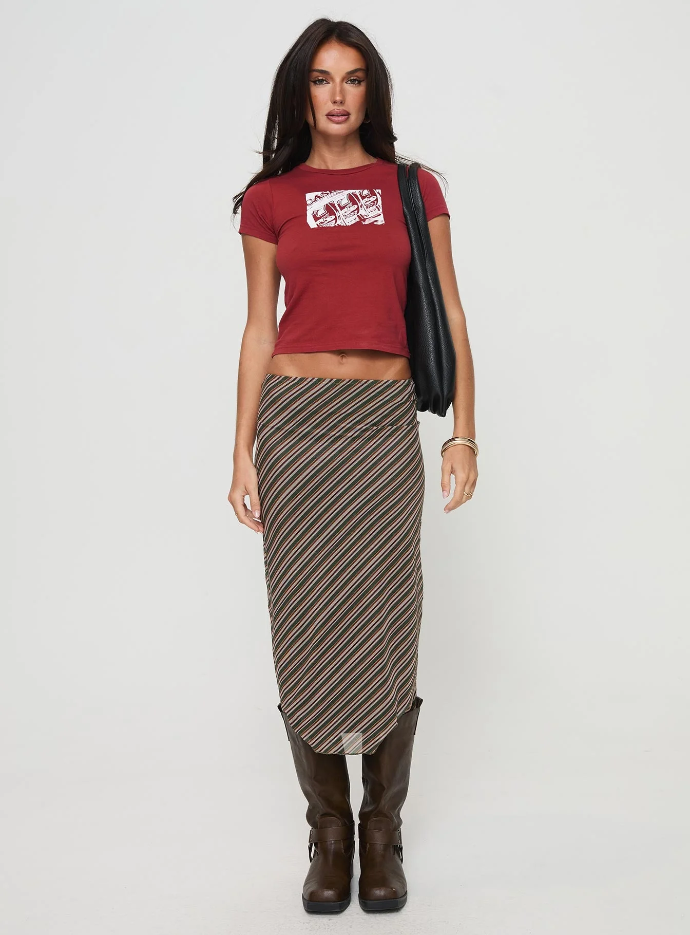 Harbor Stripe Midi Skirt Multi - Image 7