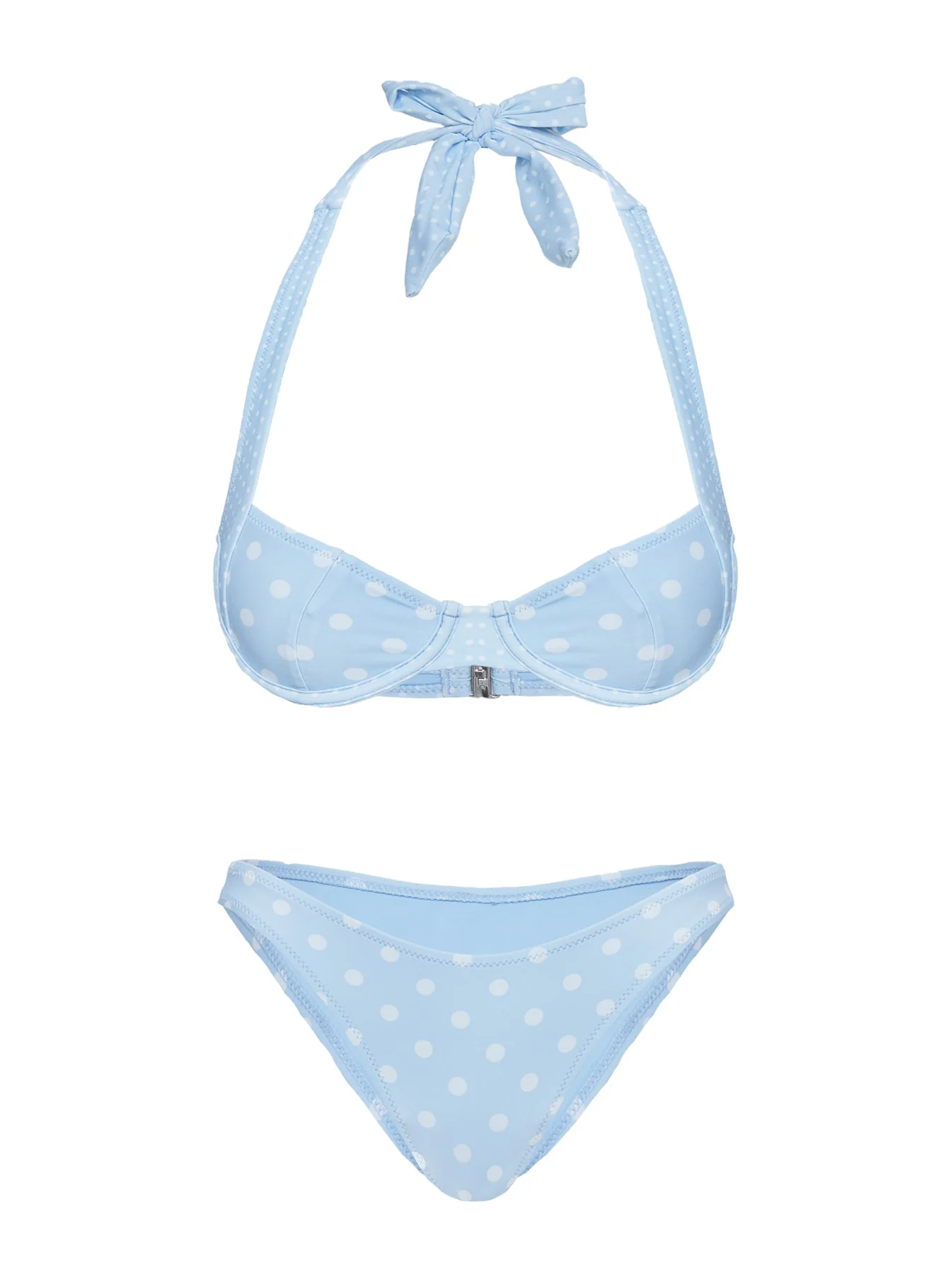 Harpie Underwire Bikini Top Blue / Polka Dot - Image 4