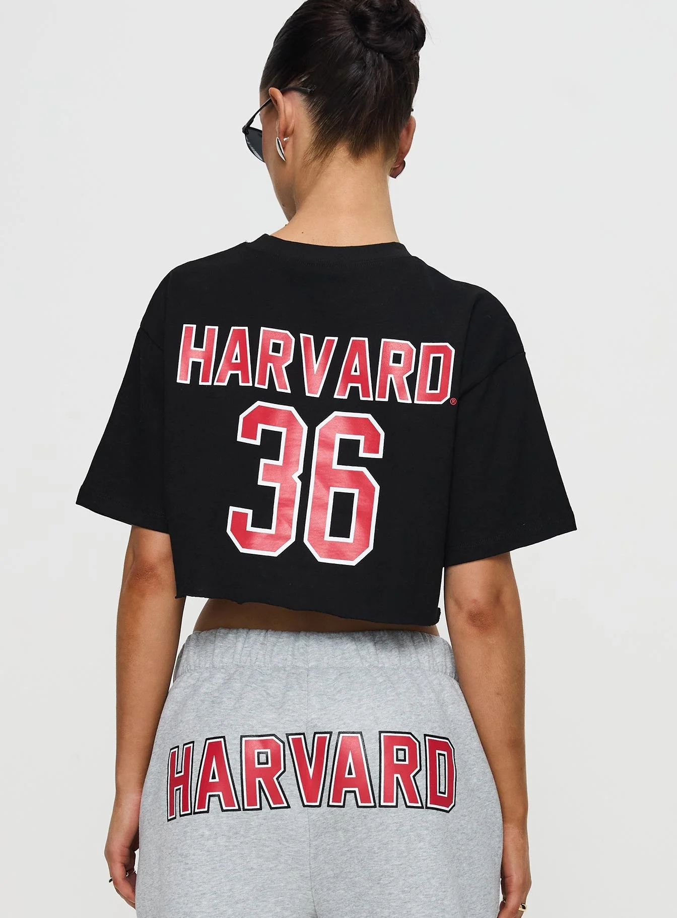 Harvard Graphic Track Top Black - Image 5