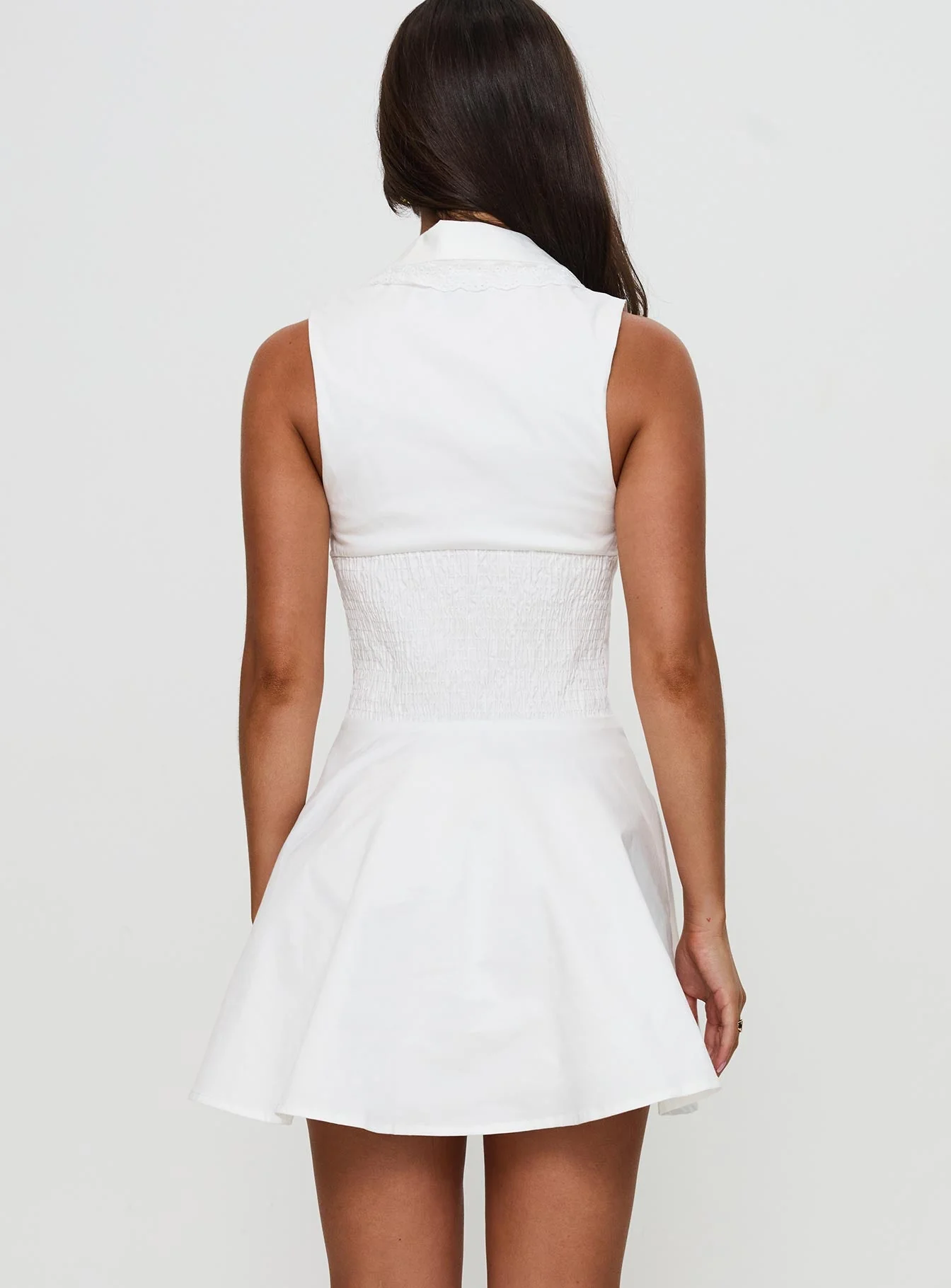 Haworth Mini Dress White - Image 5