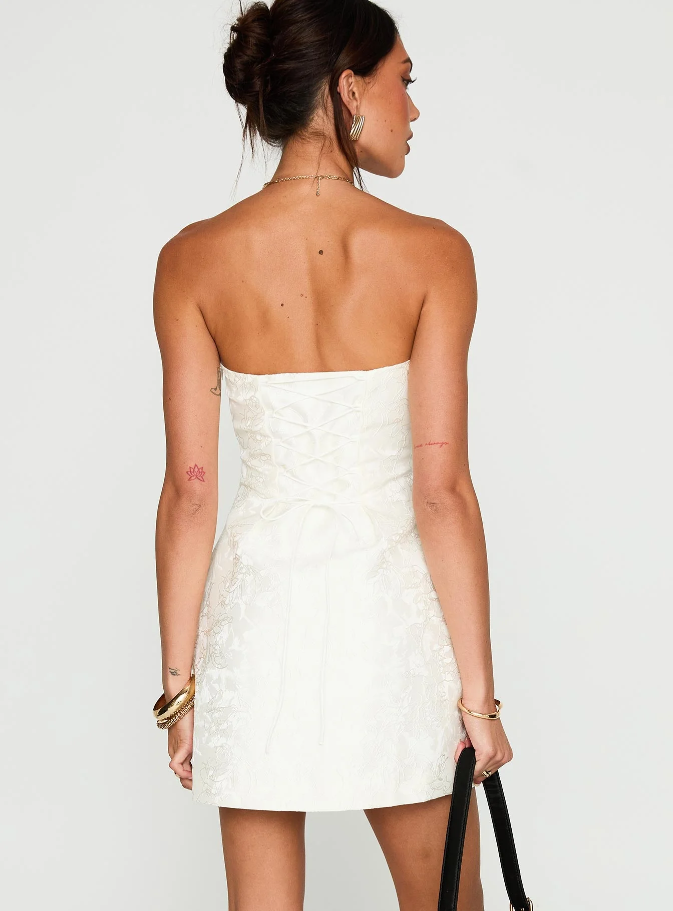 Heaven Sent Strapless Mini Dress White - Image 5