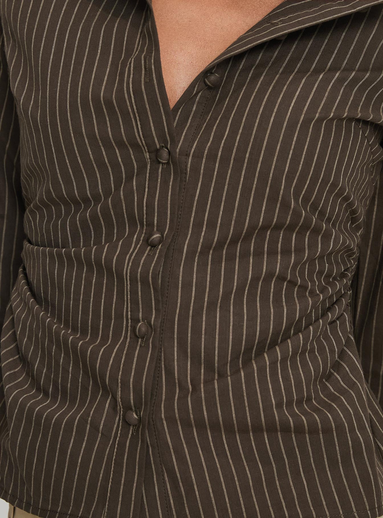 Held My Hand Long Sleeve Top Brown Stripe - Image 6