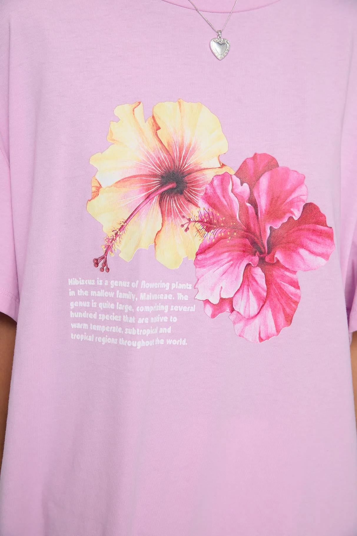 Hibiscus Haven Oversized Tee Pink - Image 6