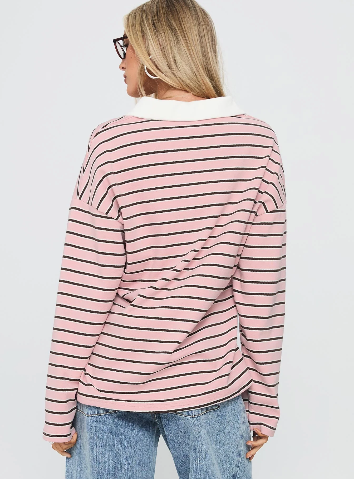 High Regard Collared Jersey Pink Stripe - Image 5
