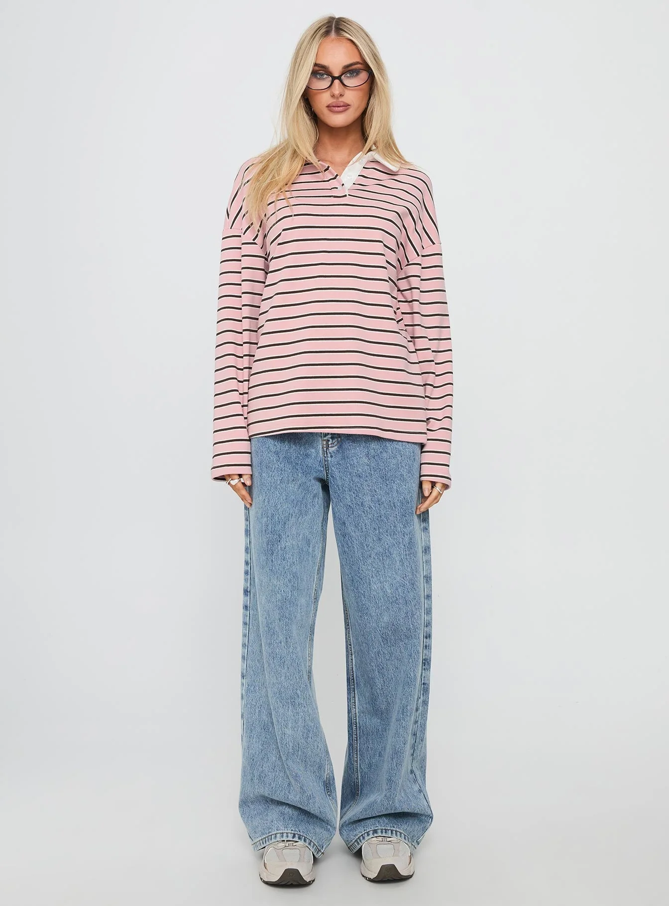 High Regard Collared Jersey Pink Stripe - Image 7