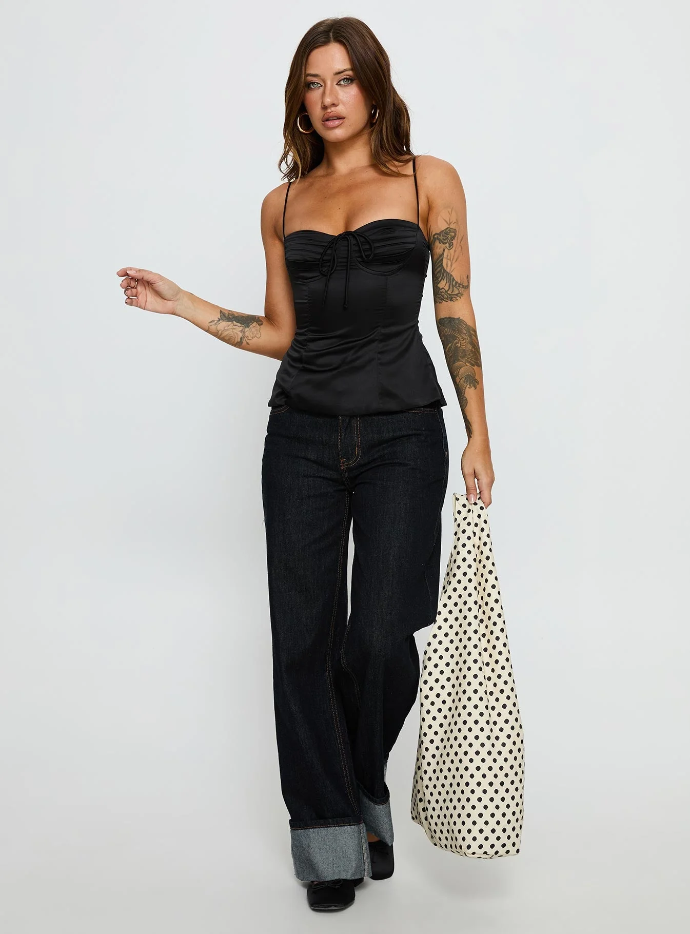 Hildy Tie Back Top Black - Image 3