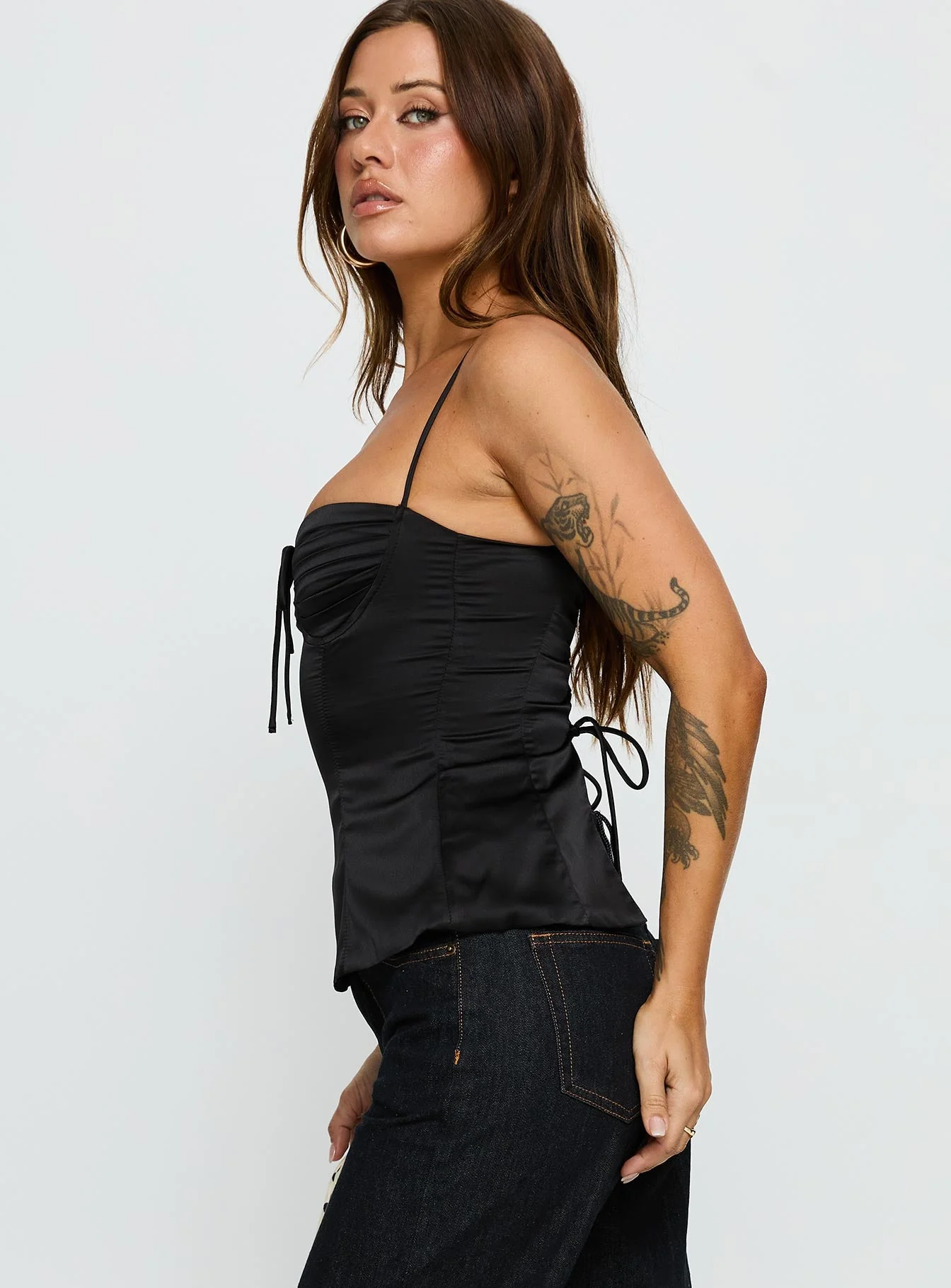 Hildy Tie Back Top Black - Image 4