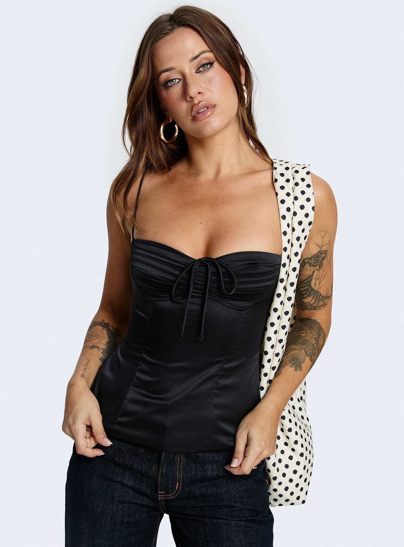 Hildy Tie Back Top Black - Image 8