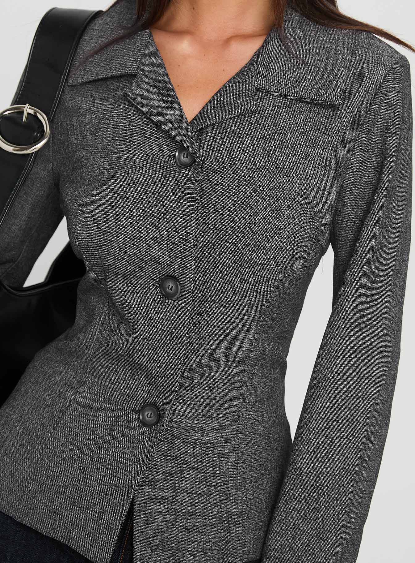 Holley Tweedle Jacket Grey - Image 5