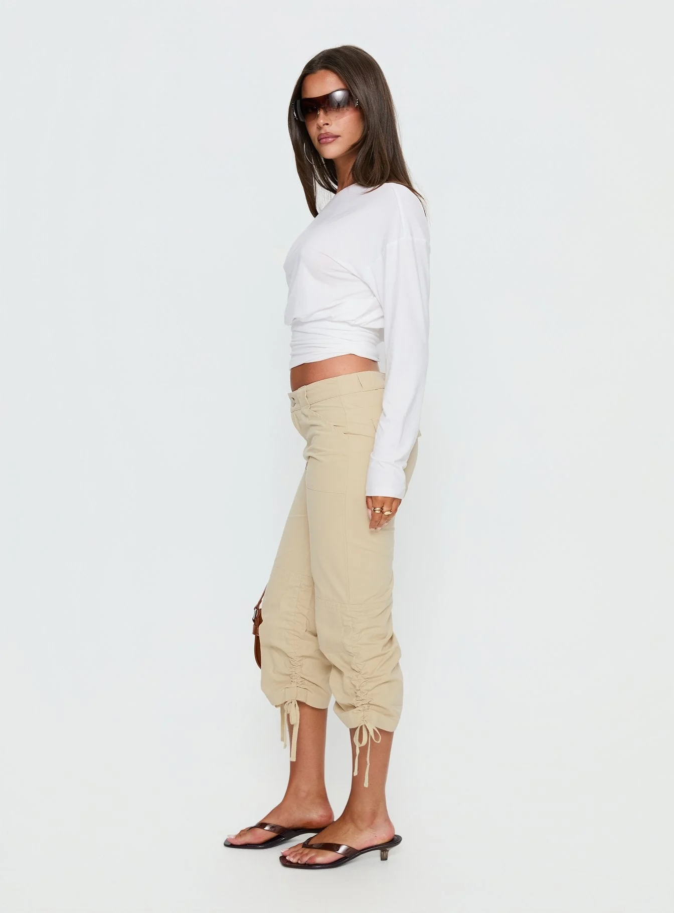 Hot Rod Capri Pant Beige - Image 4