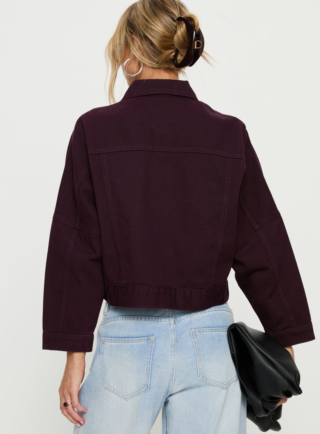 Hughes Denim Jacket Currant - Image 4