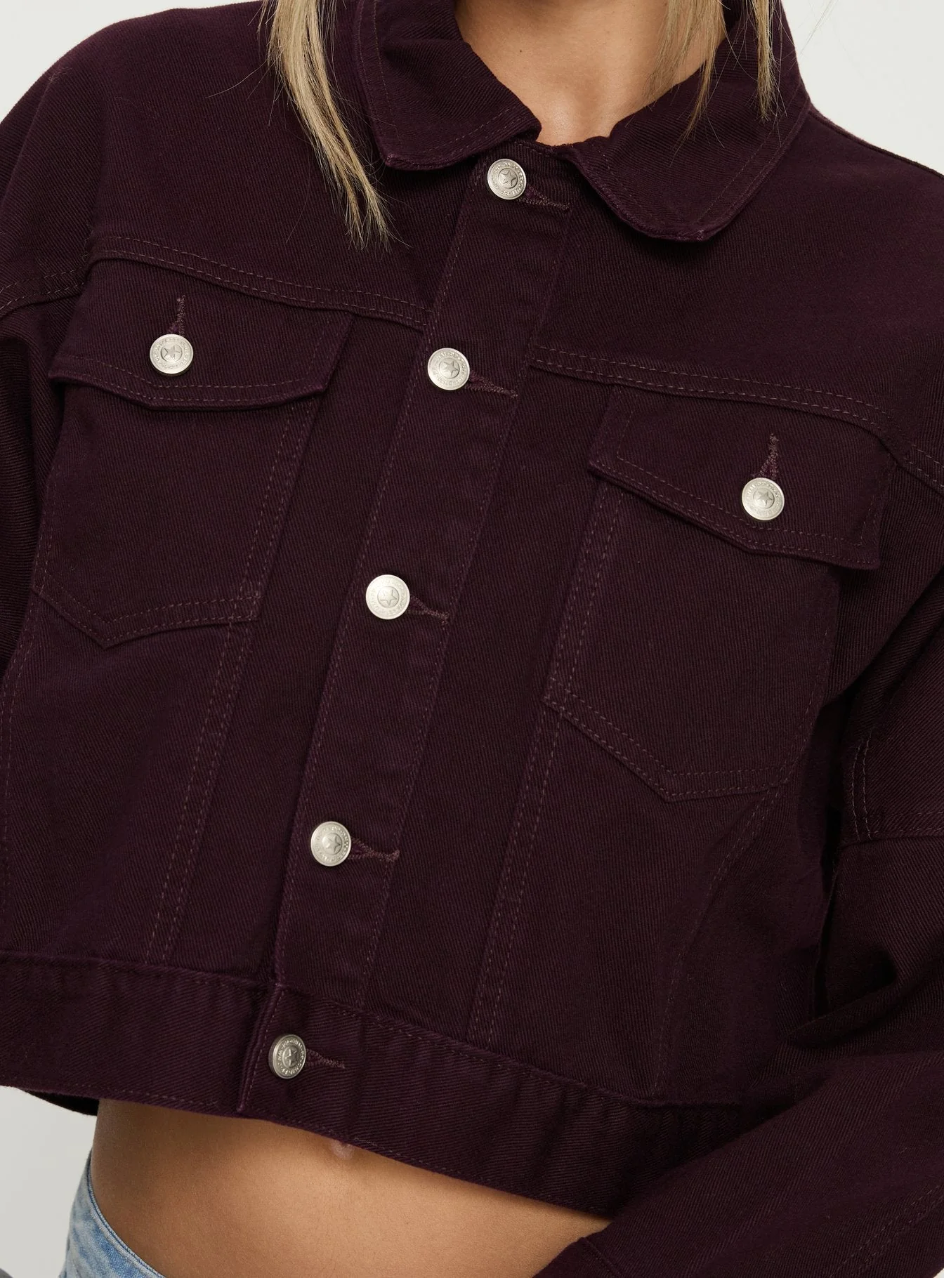 Hughes Denim Jacket Currant - Image 5
