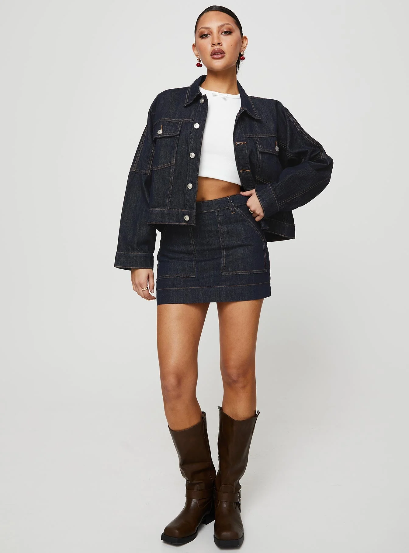 Hughes Jacket Dark Wash Denim - Image 3