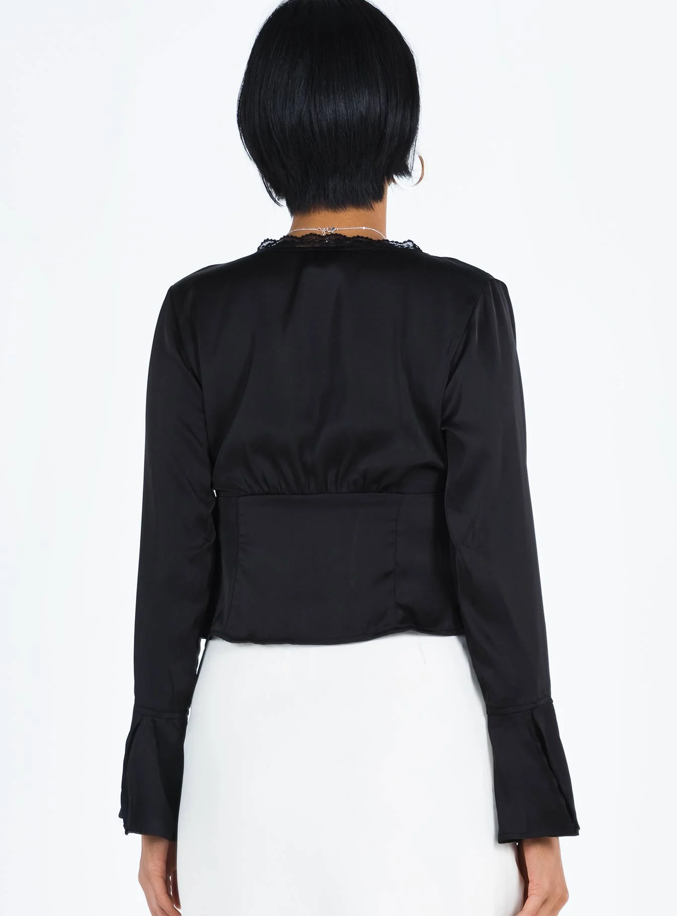 Hunton Long Sleeve Top Black - Image 5