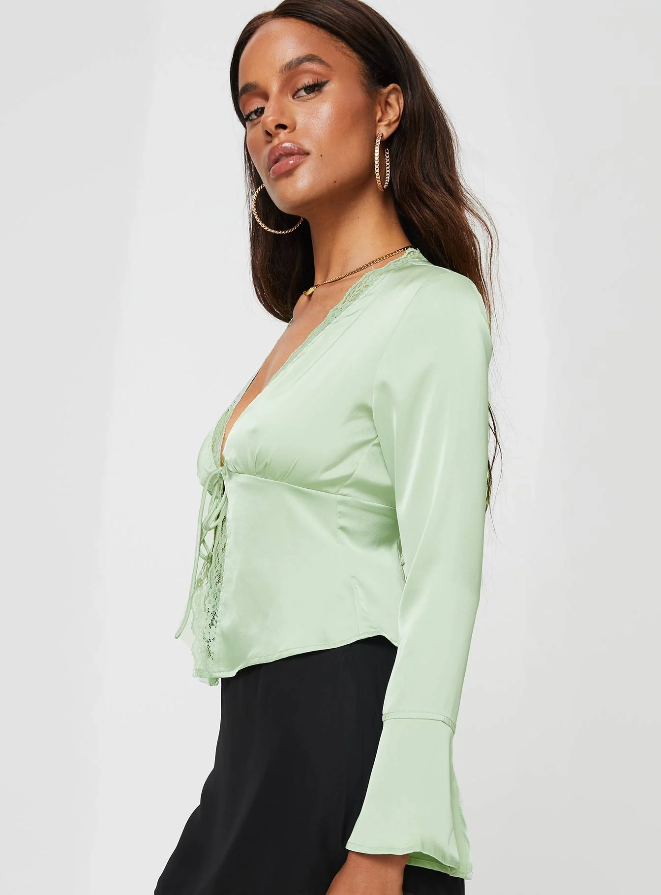 Hunton Long Sleeve Top Green - Image 4