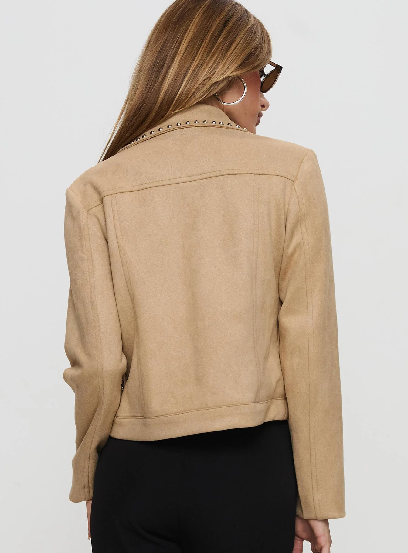 Hurleigh Faux Suede Jacket Brown - Image 6