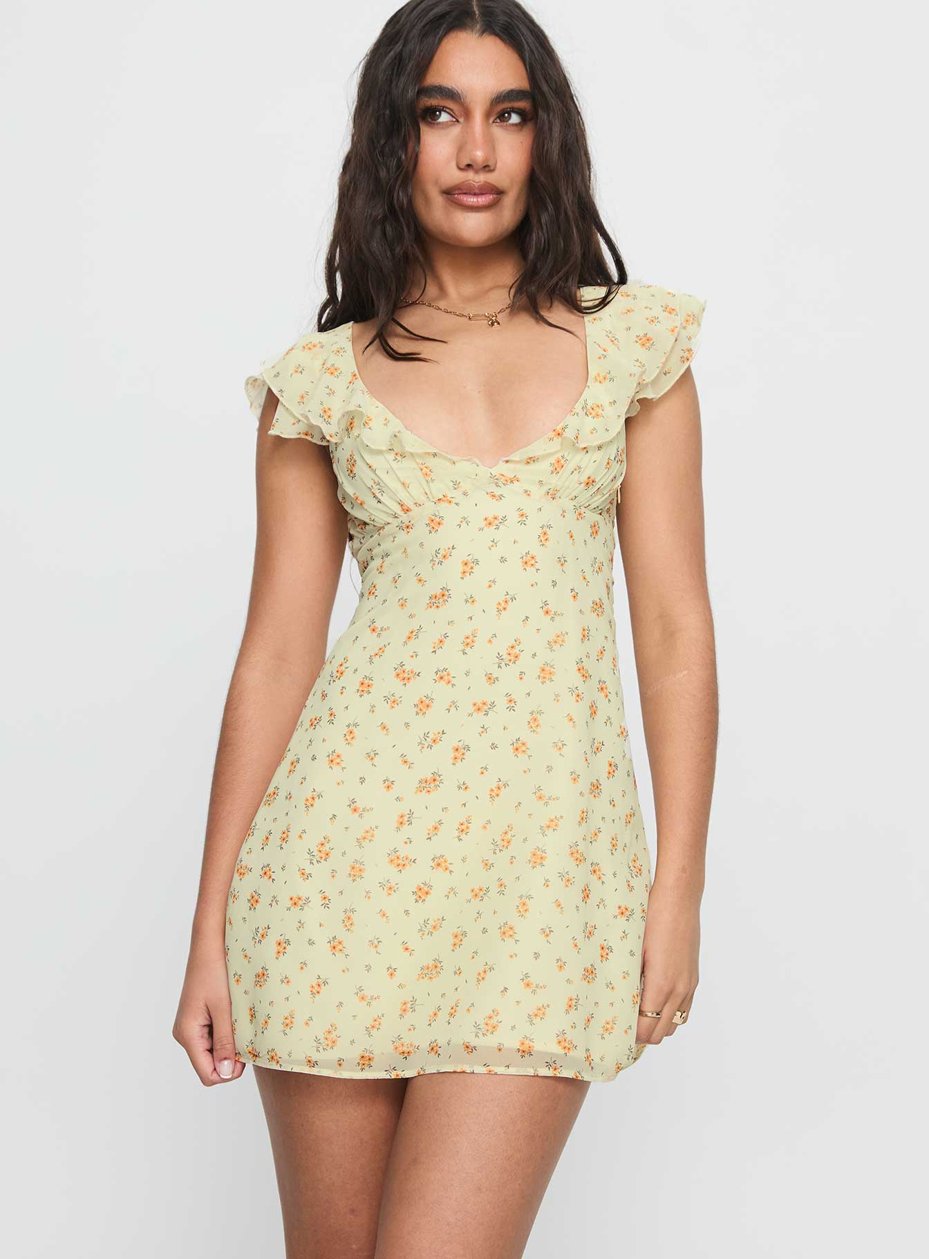 I Guess So Mini Dress Yellow Multi - Image 2