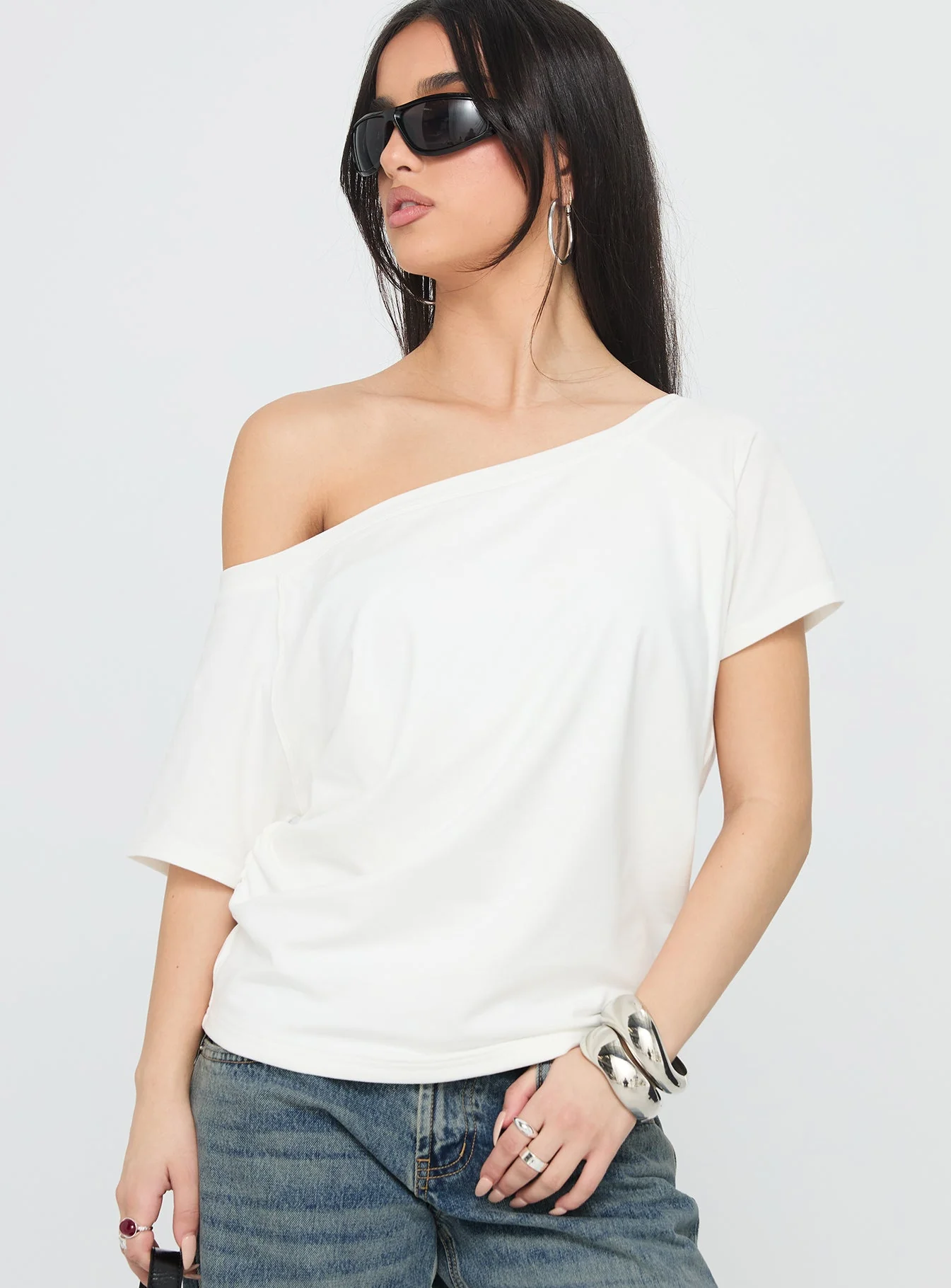 Icon Baby Off Shoulder Top White - Image 2