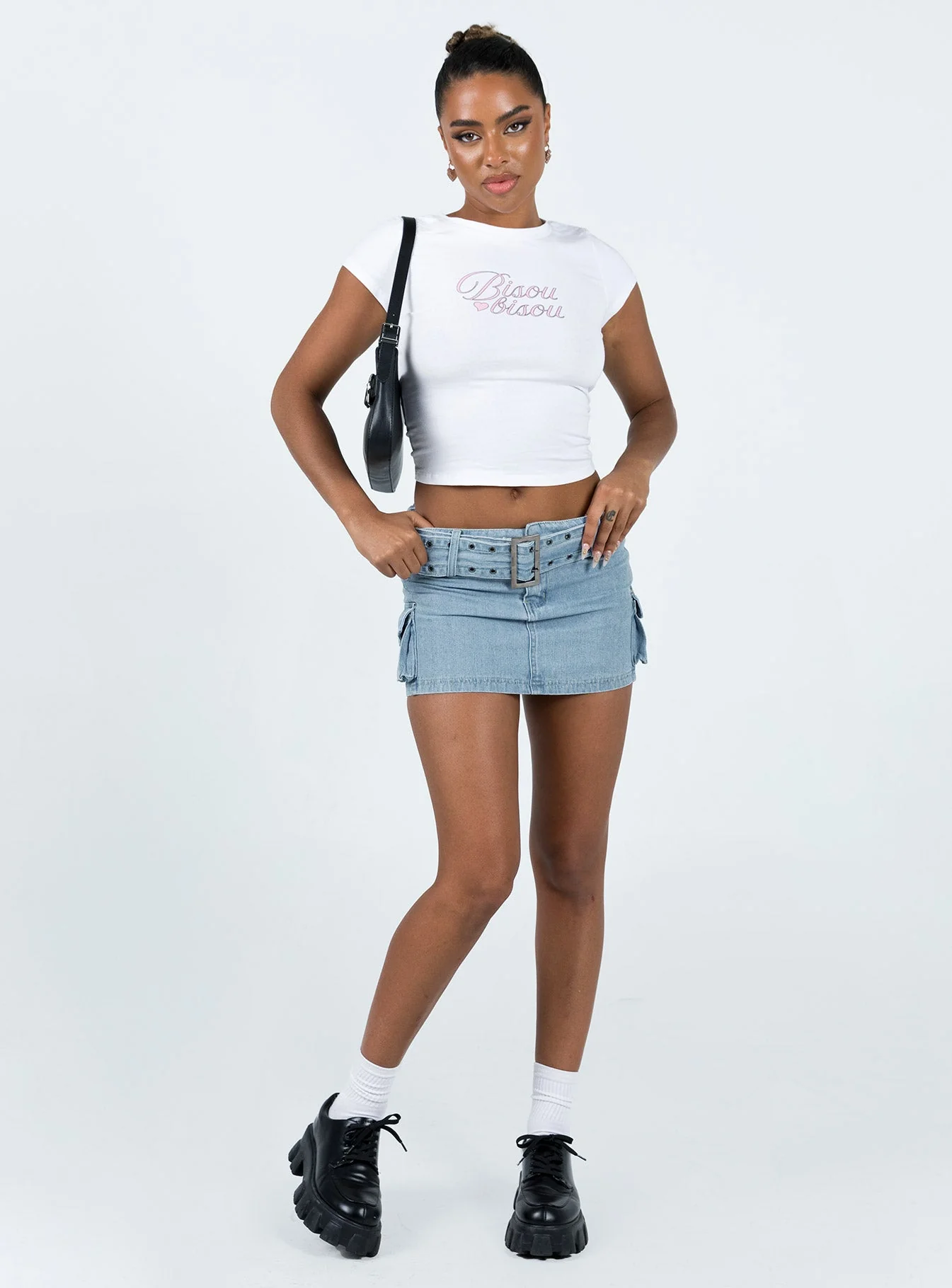 Iconic Cargo Mini Skirt Denim - Image 3