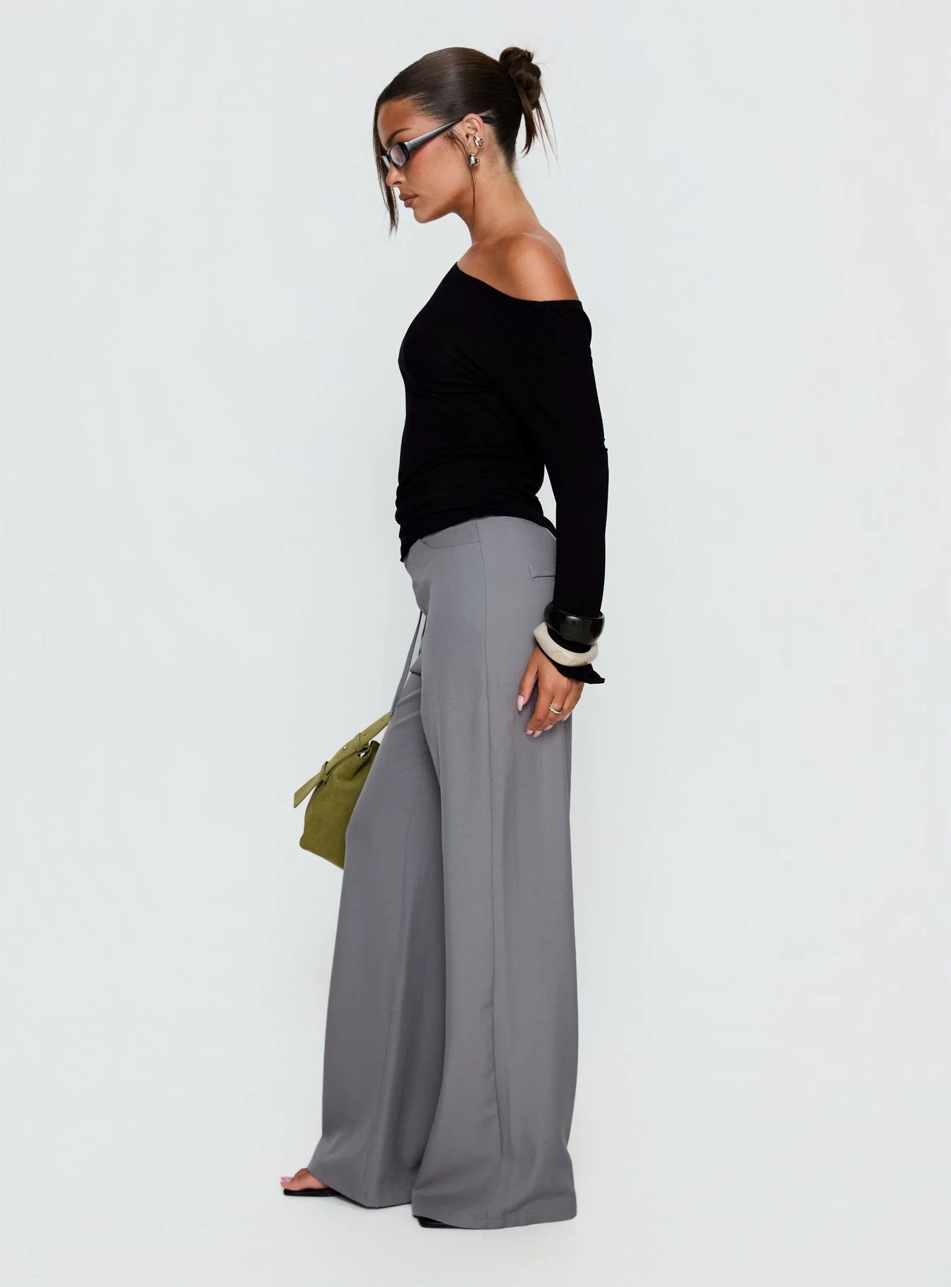 Ikana Tie Side Pants Grey - Image 4