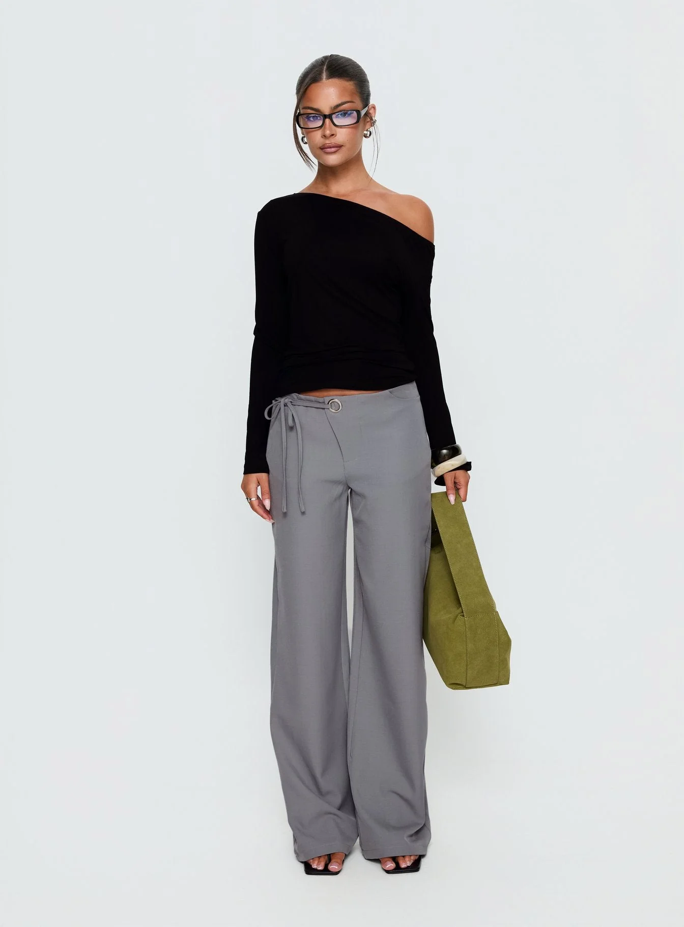 Ikana Tie Side Pants Grey - Image 7