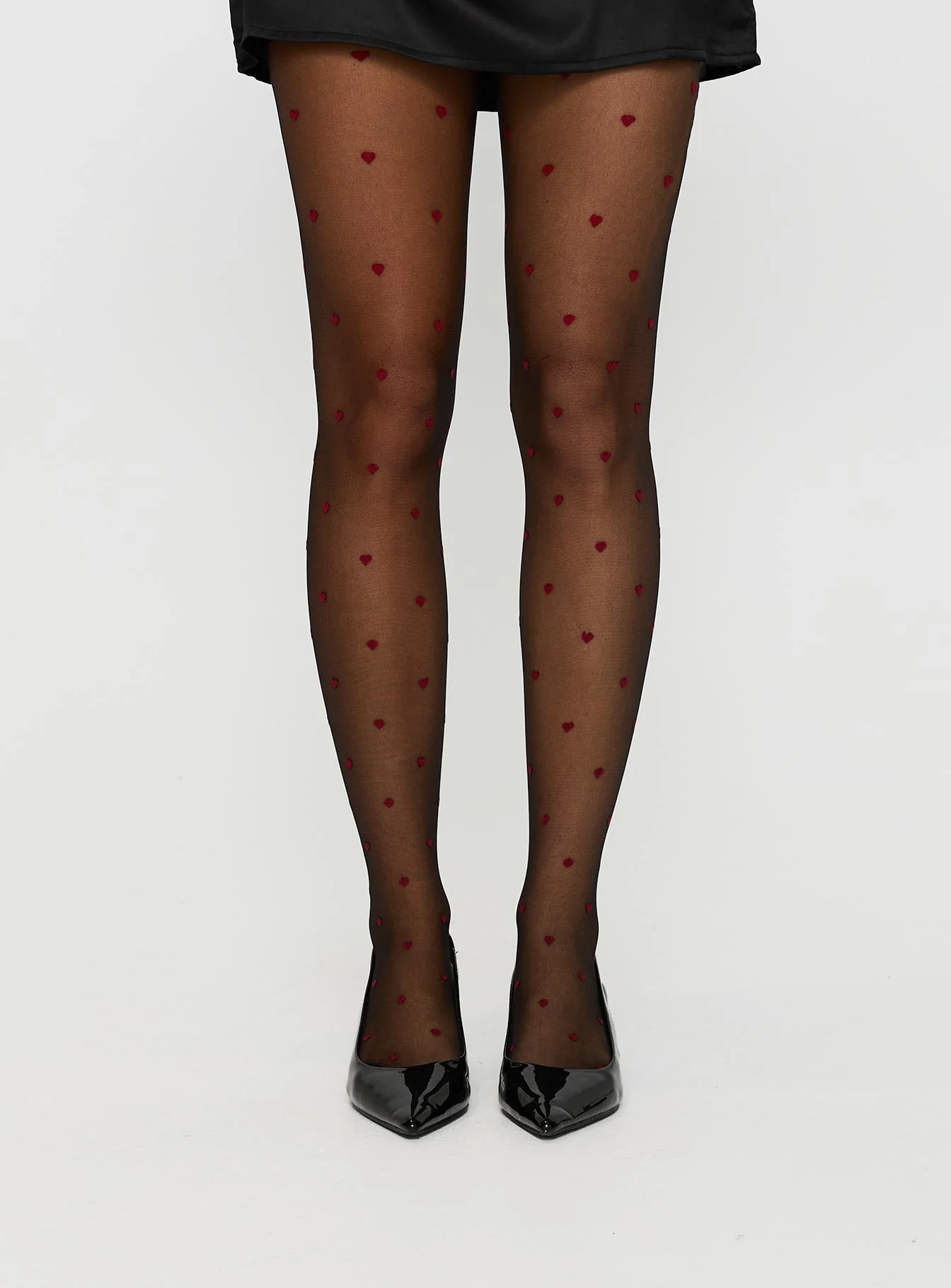 In My Heart Stockings Black / Red - Image 2