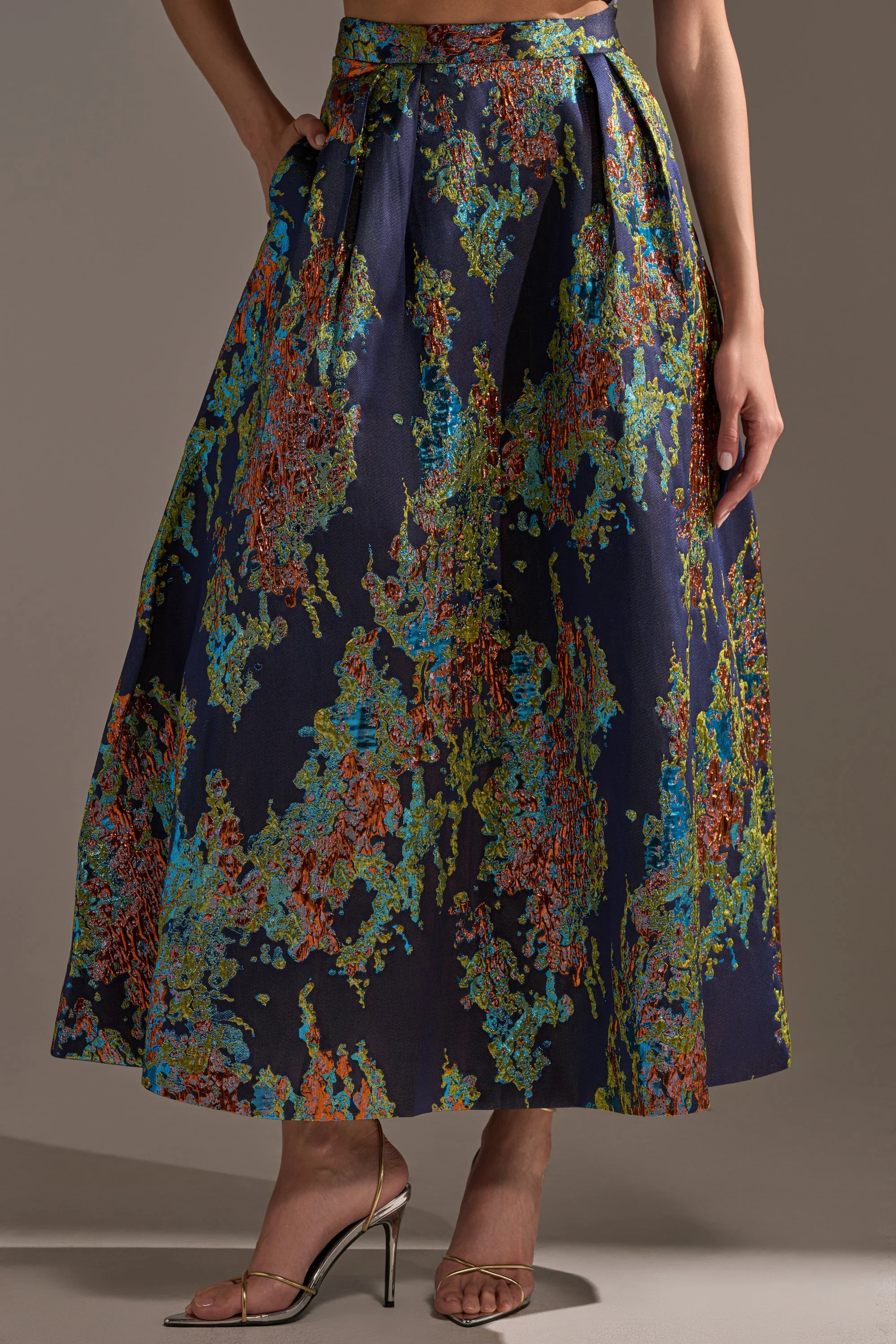 IN THE WILD BROCADE MAXI SKIRT - Image 2