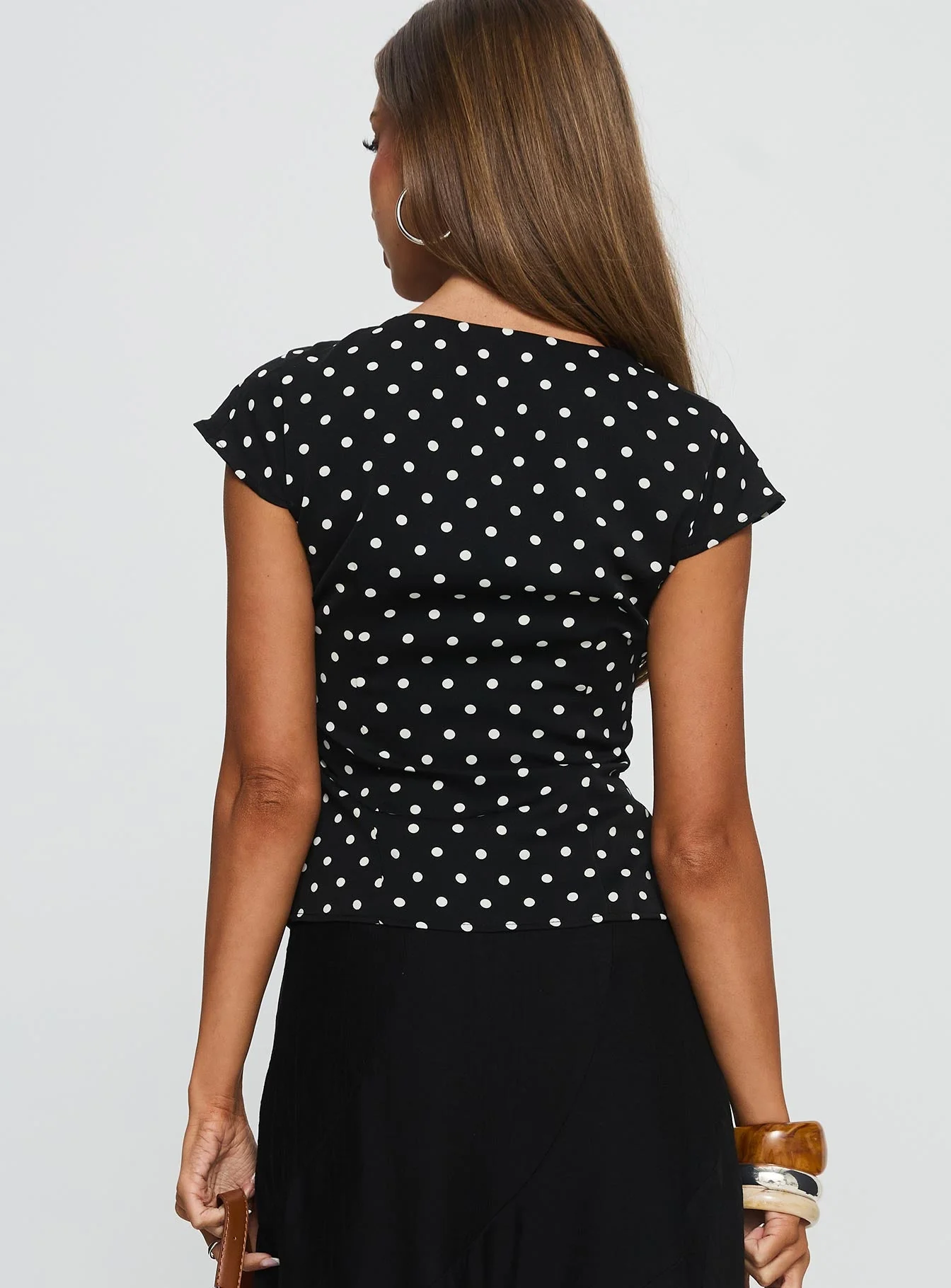 Indulgence Corset Top Black Polka Dot - Image 5