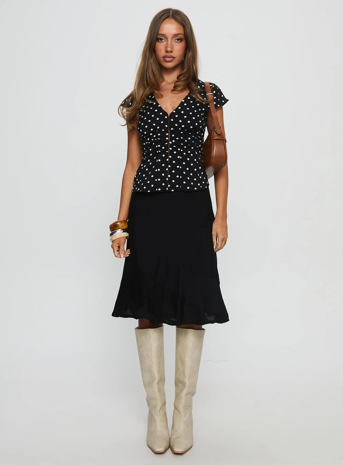 Indulgence Corset Top Black Polka Dot - Image 7