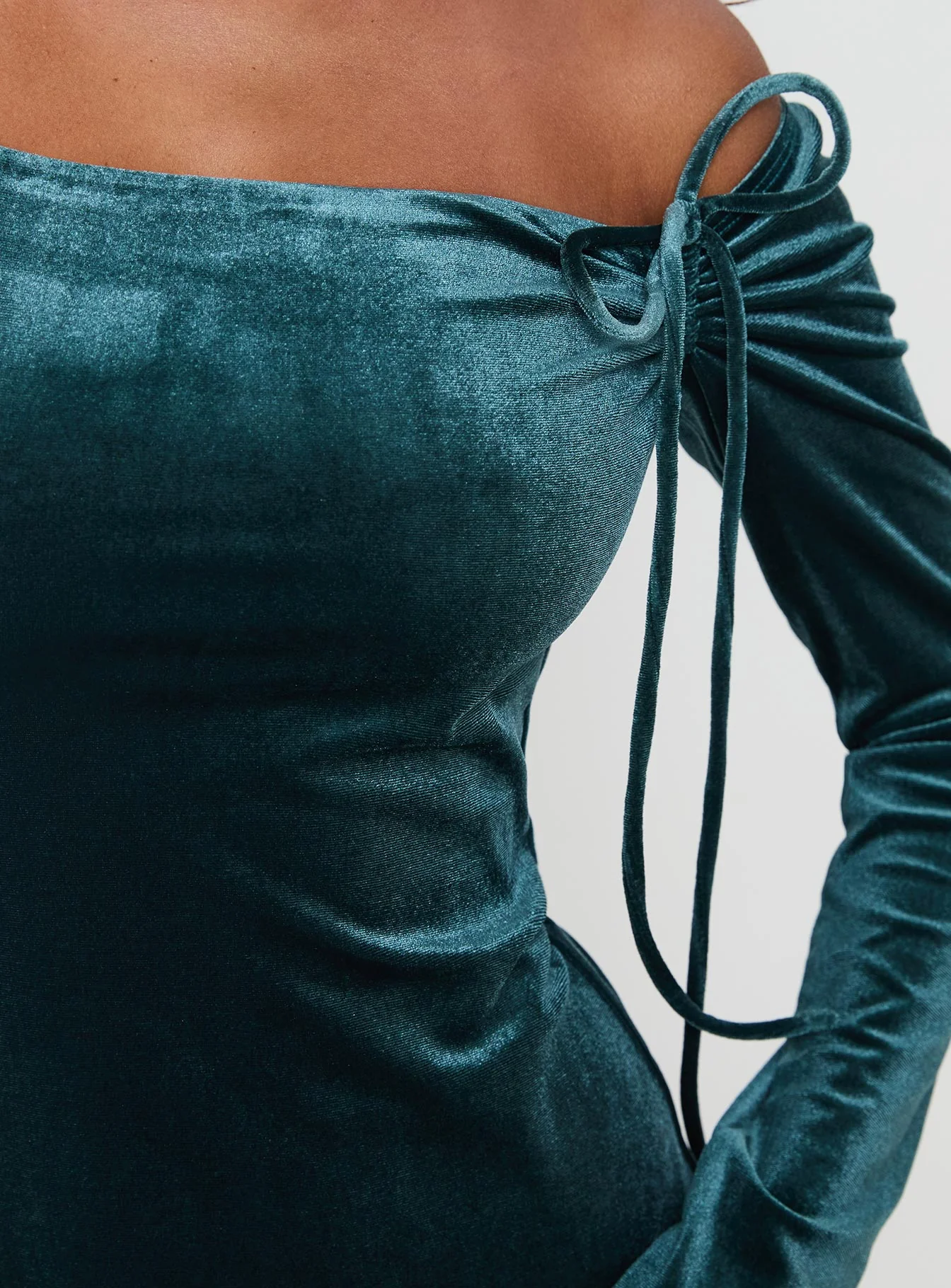 Intertwine Long Sleeve Mini Dress Forest Green - Image 5