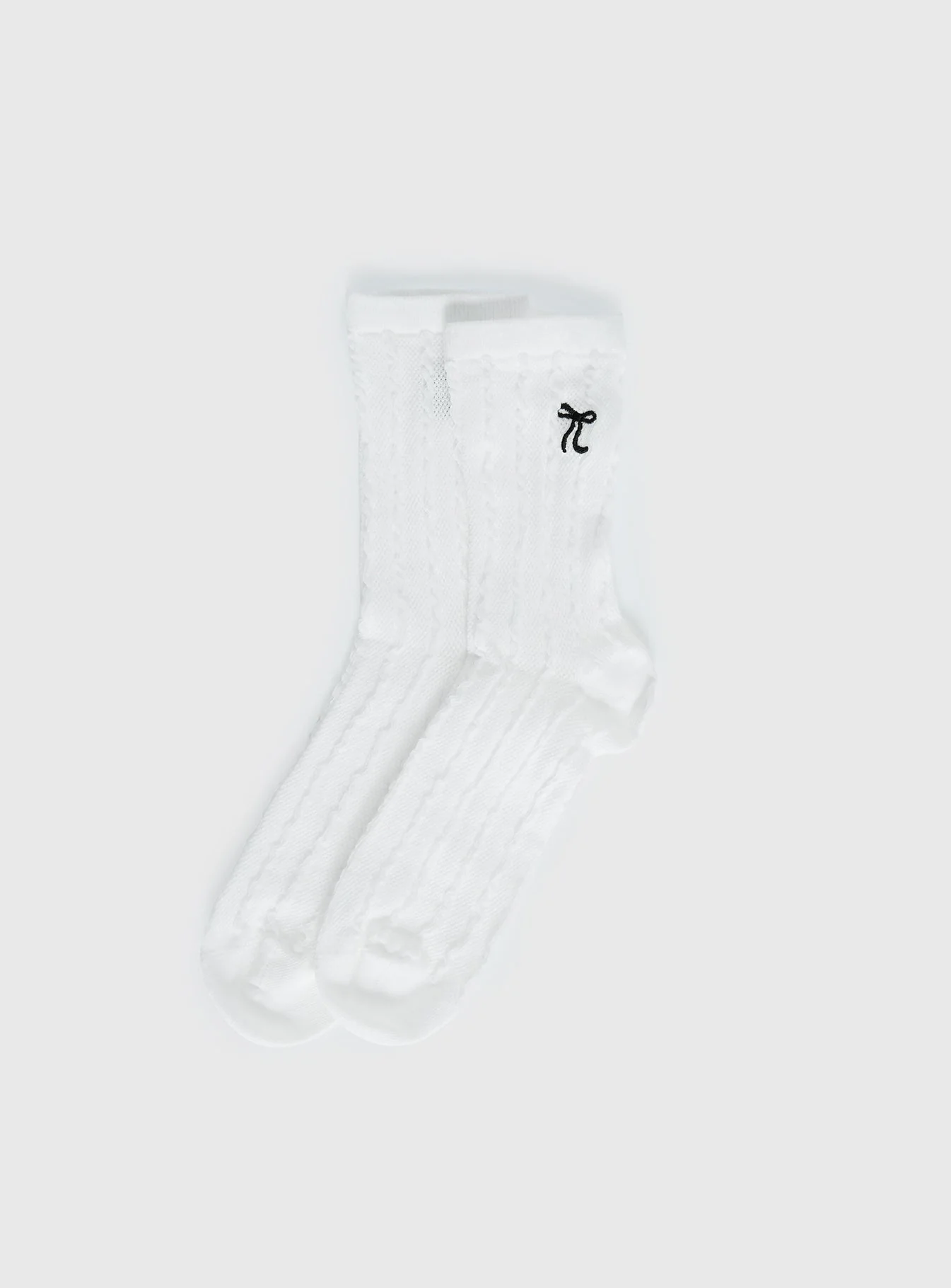 Introduction Cable Knit Socks Cream - Image 2