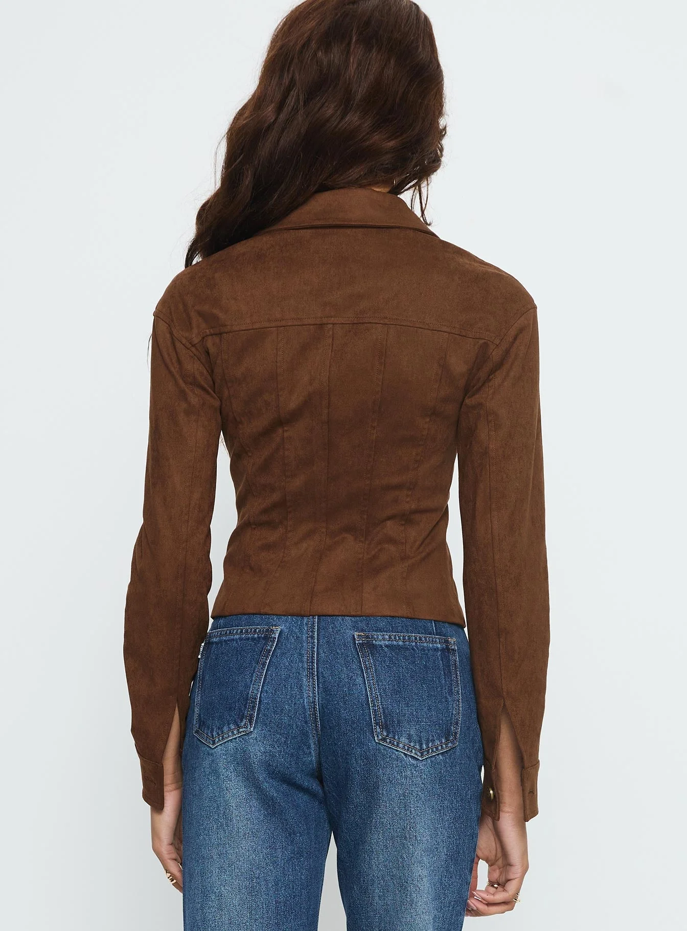 Invitations Fitted Jacket Chocolate - Image 4