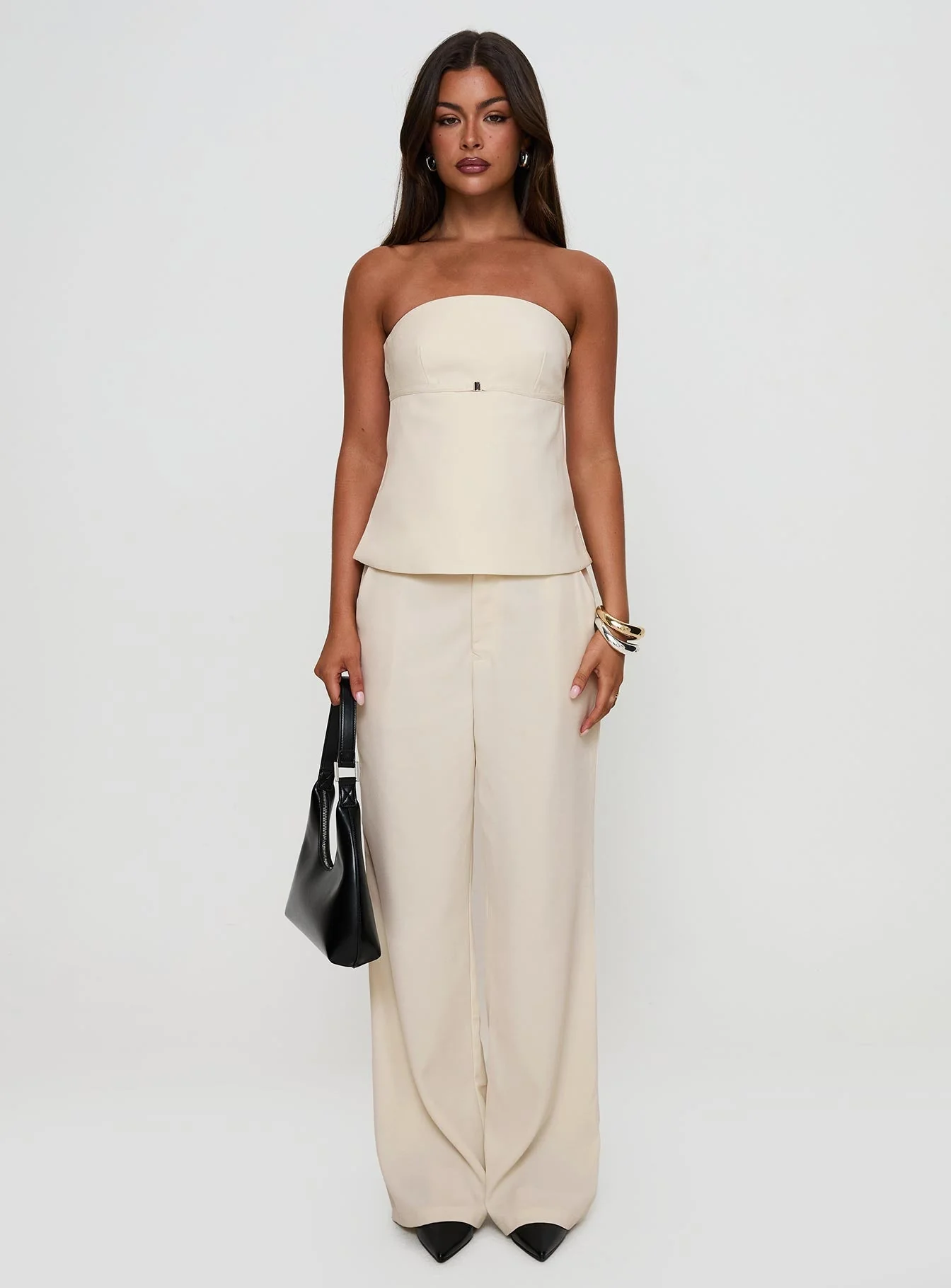 Irresistible Wide Leg Pant Cream - Image 7