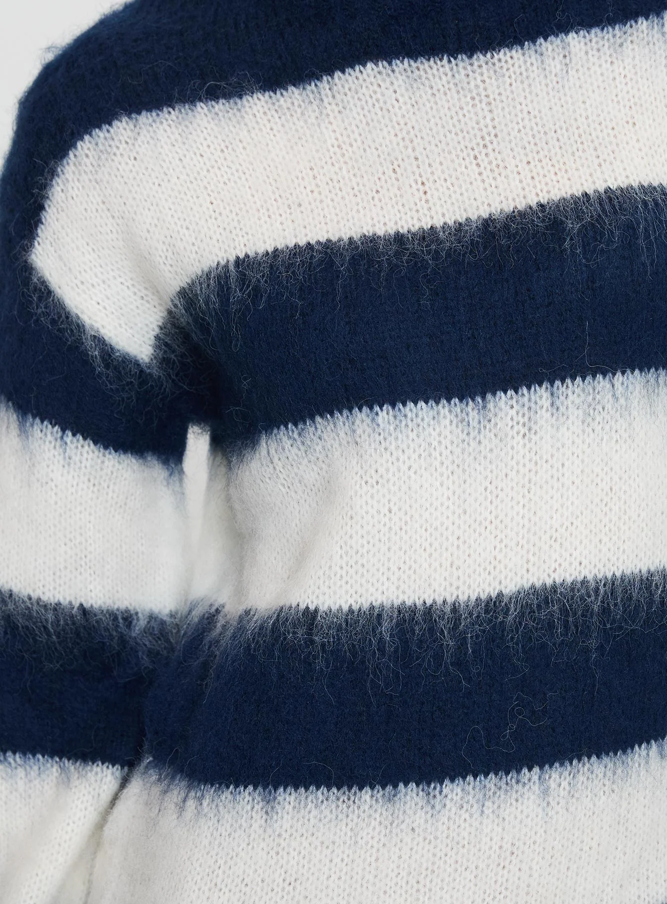 Iryna Long Sleeve Knit Mini Dress Navy / White Stripe - Image 5