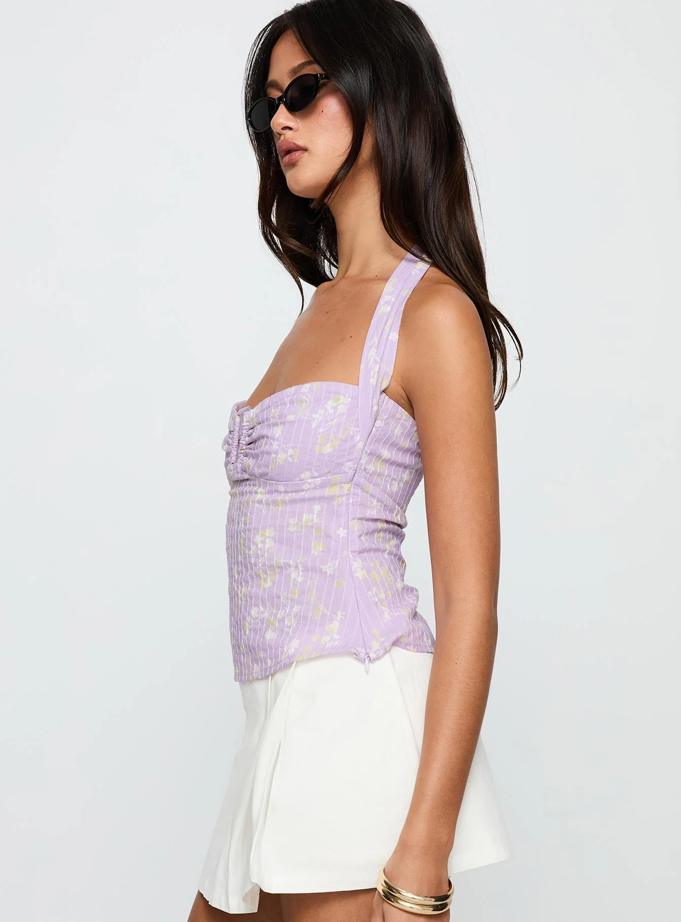 Isabetta Halter Top Lilac Floral - Image 3
