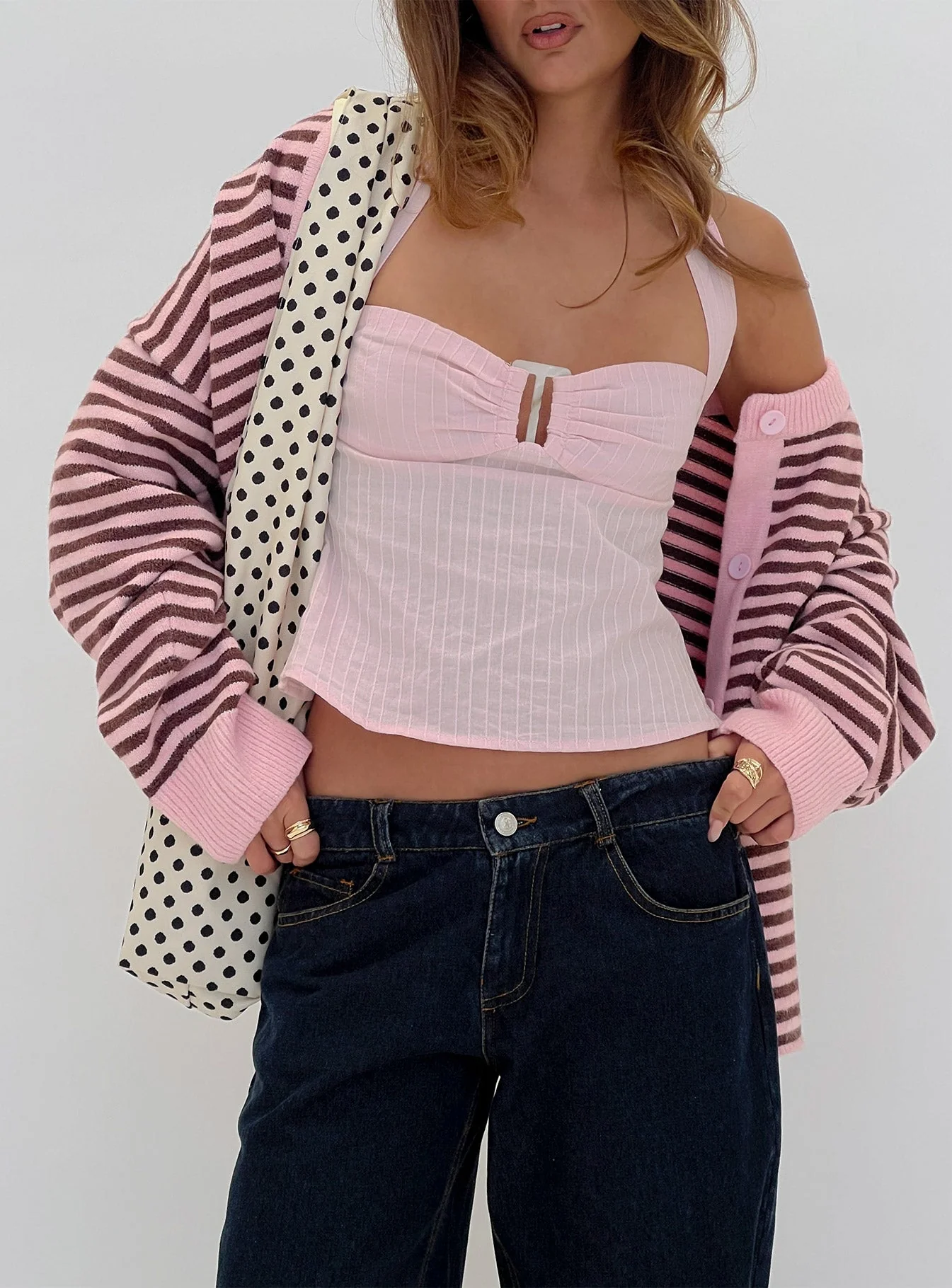 Isabetta Halter Top Pink