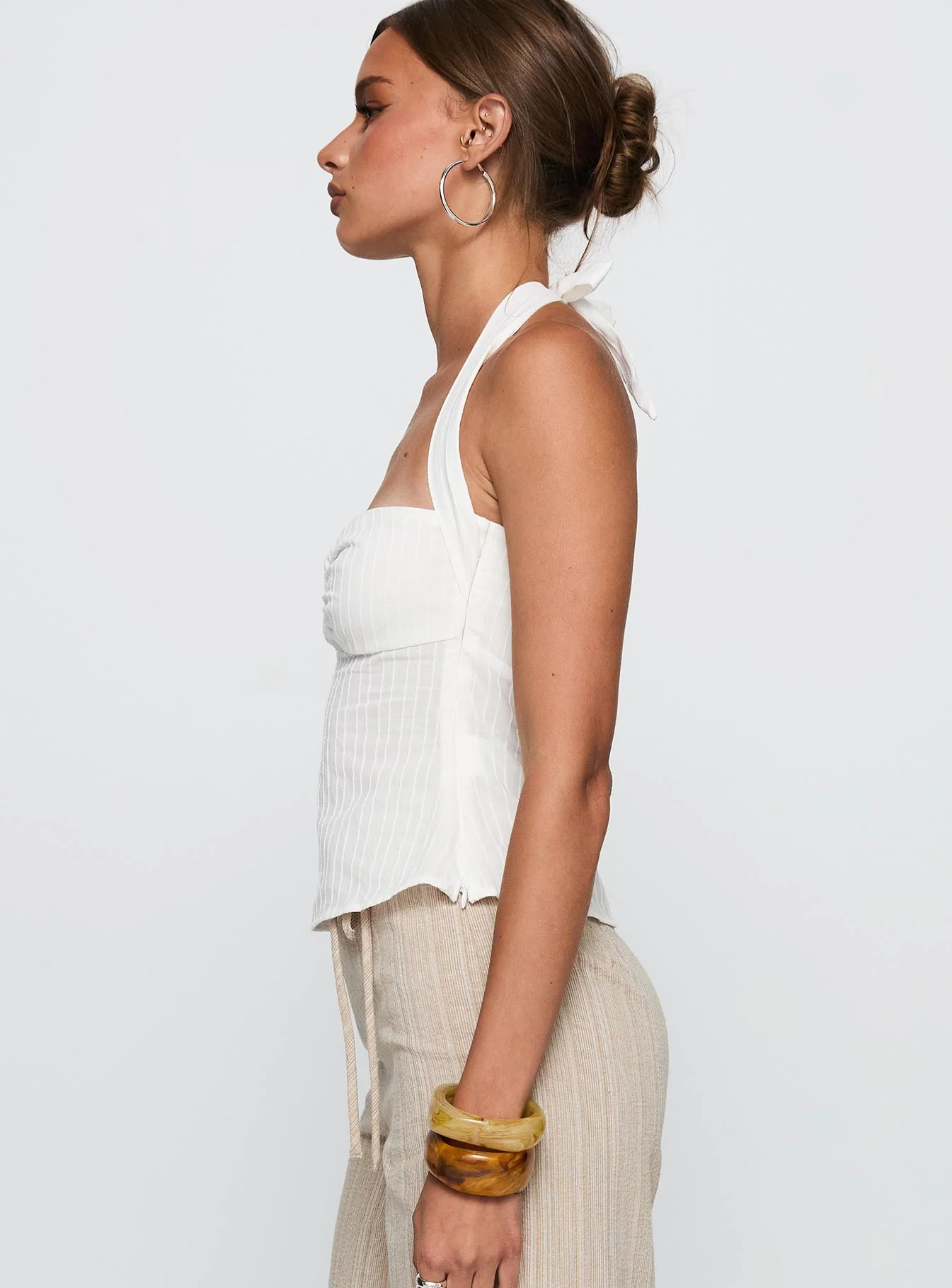 Isabetta Halter Top White Petite - Image 4