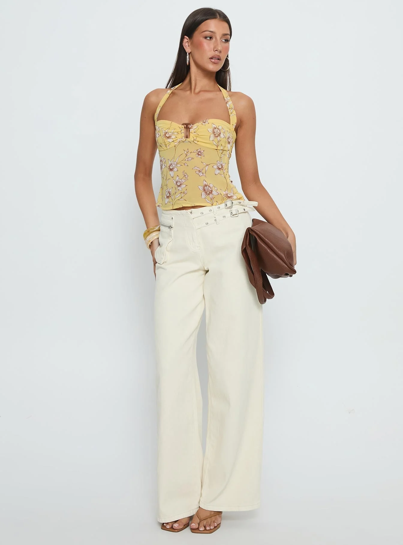 Isabetta Halter Top Yellow Floral - Image 3
