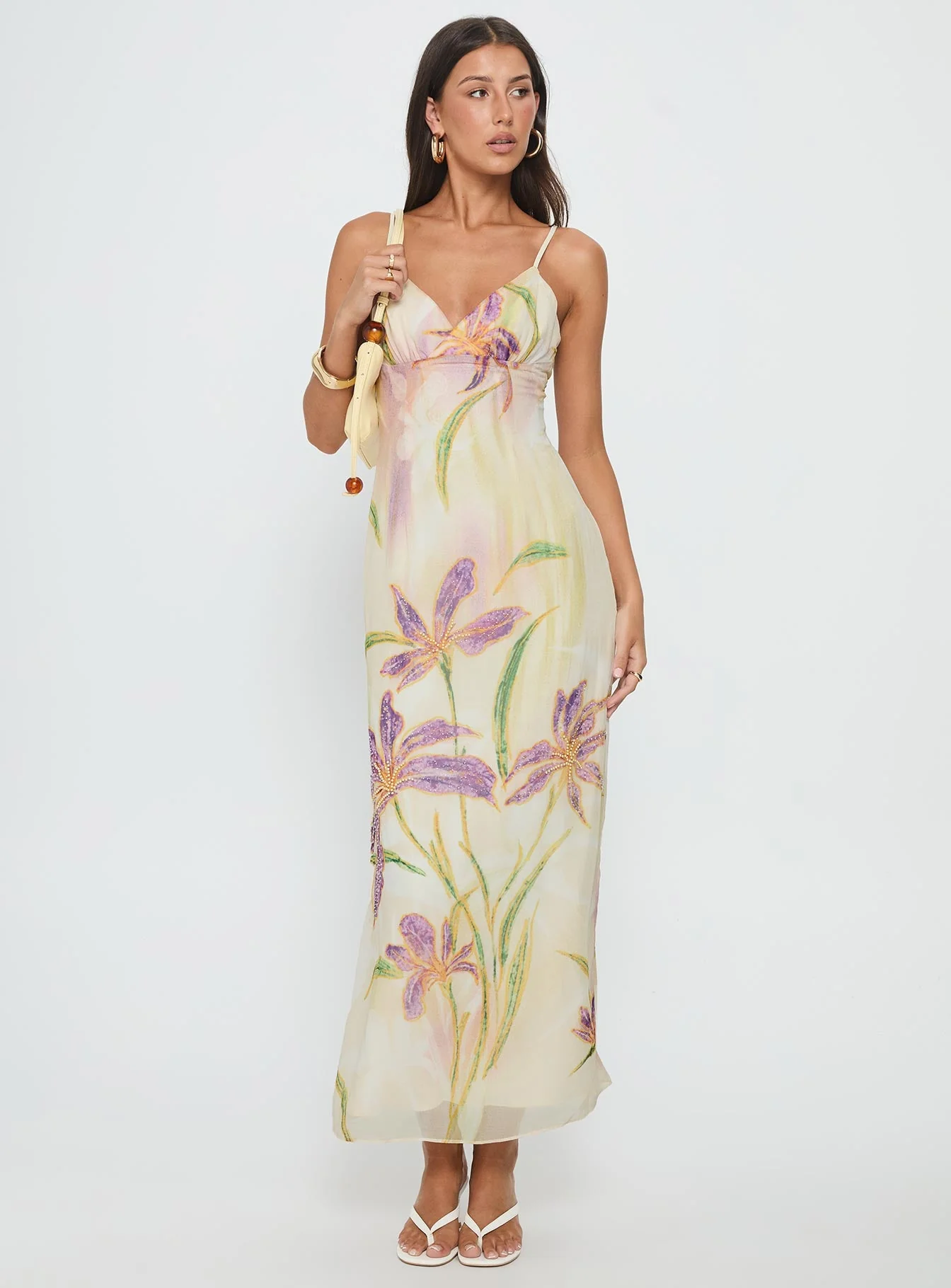 Isakaia Beaded Maxi Dress Floral / Multi - Image 2