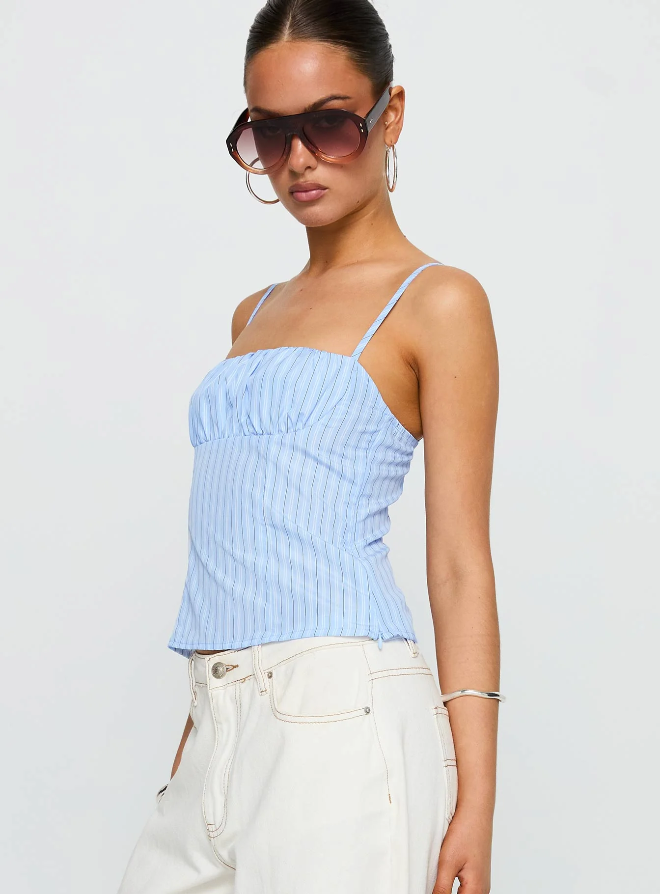 Isolabella Top Blue Stripe - Image 3