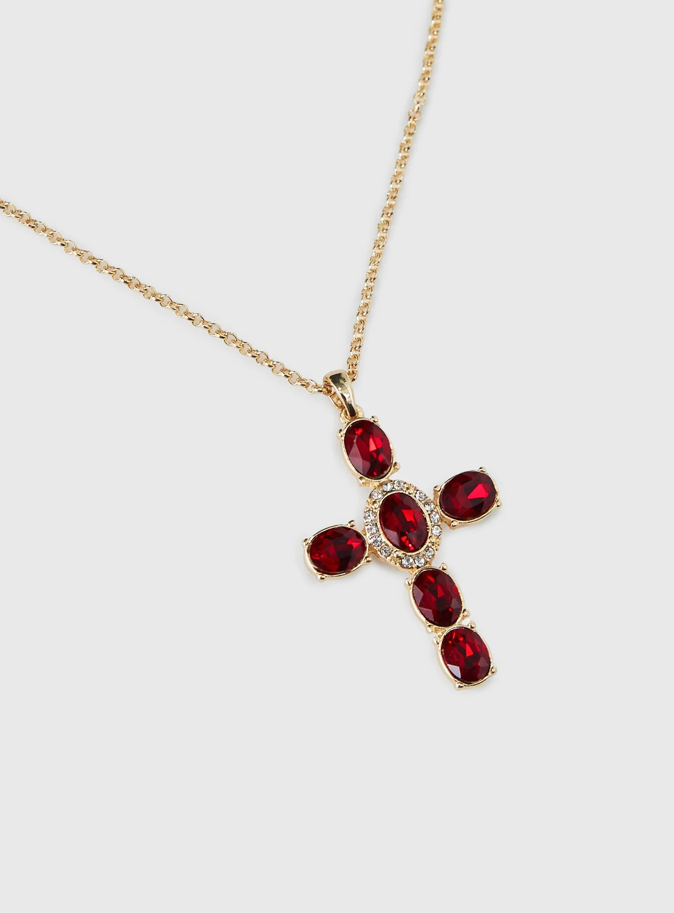 Jacintha Necklace Gold / Red - Image 3
