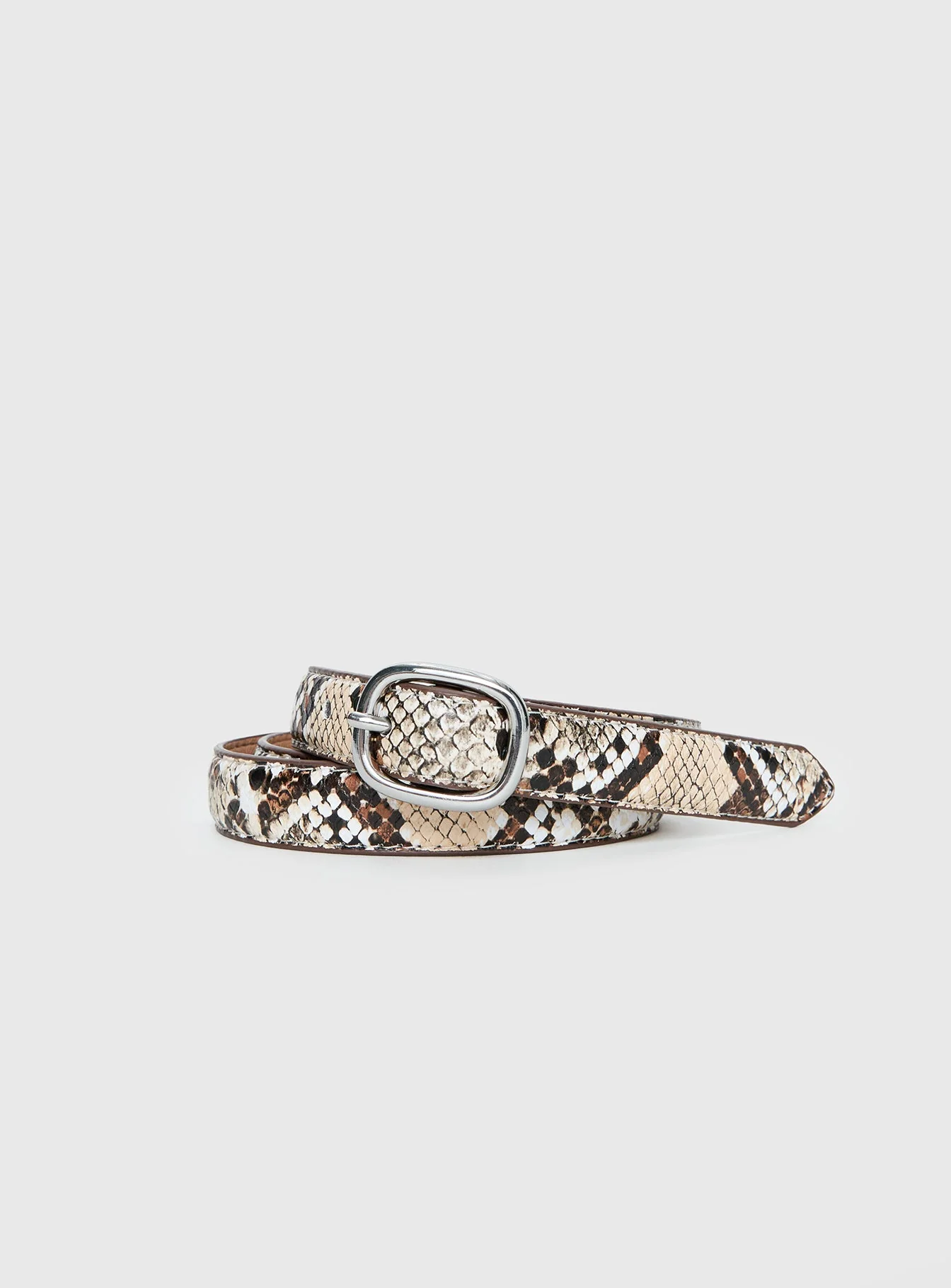 Jacksonne Faux Leather Belt Snake / Silver - Image 2