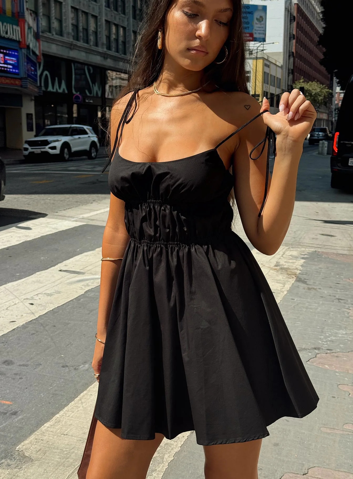 Jacksonne Mini Dress Black Petite - Image 10