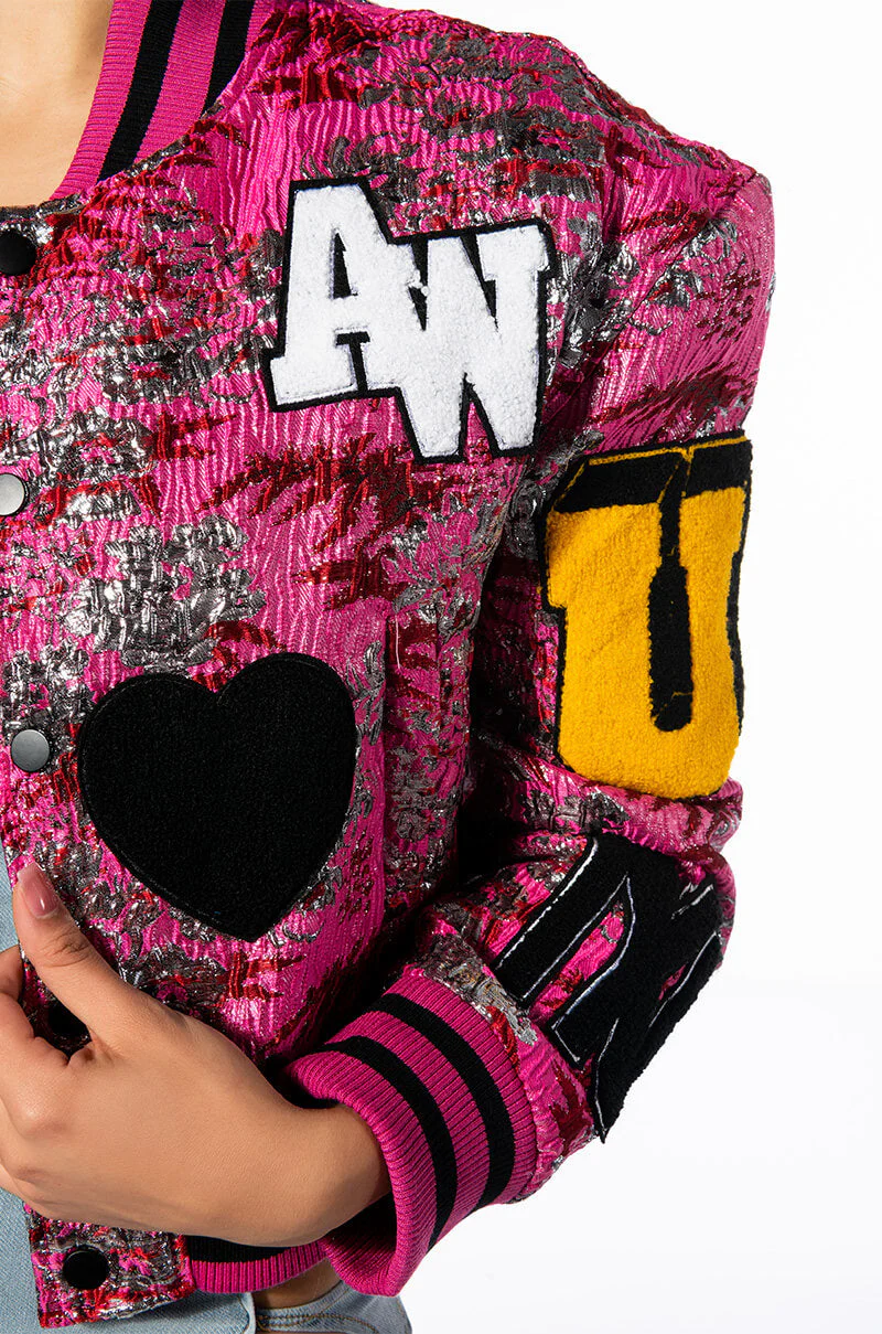 JACQUARD VARSITY BOMBER - Image 12
