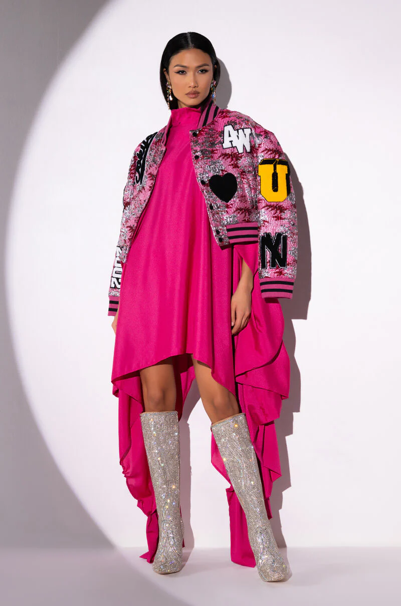 JACQUARD VARSITY BOMBER - Image 4