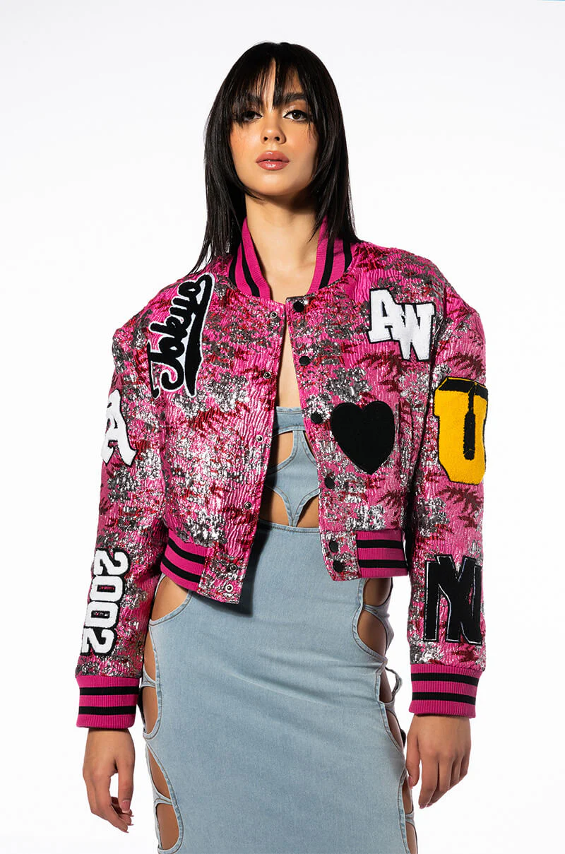 JACQUARD VARSITY BOMBER - Image 7